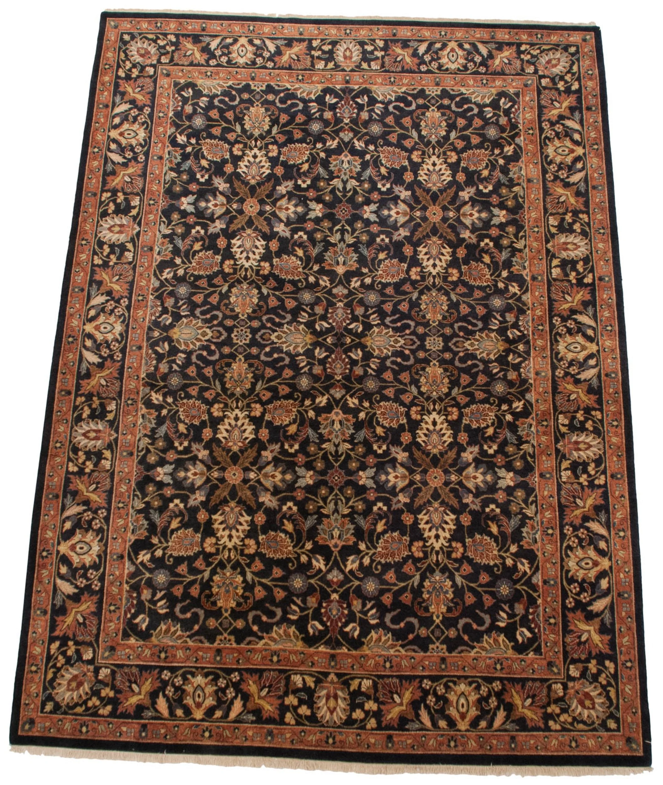 10x14 Vintage Indian Yezd Design Carpet - Image 2