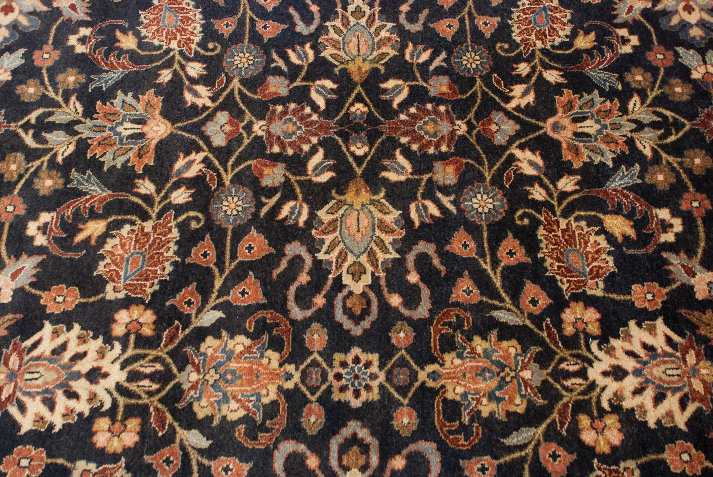 10x14 Vintage Indian Yezd Design Carpet - Image 4