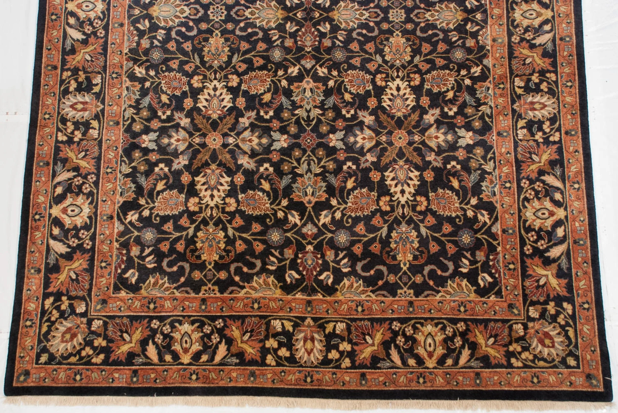 10x14 Vintage Indian Yezd Design Carpet - Image 5