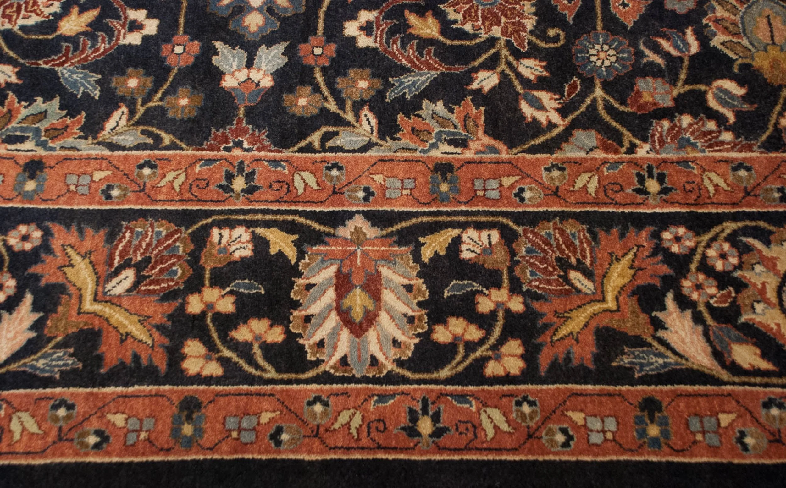 10x14 Vintage Indian Yezd Design Carpet - Image 6