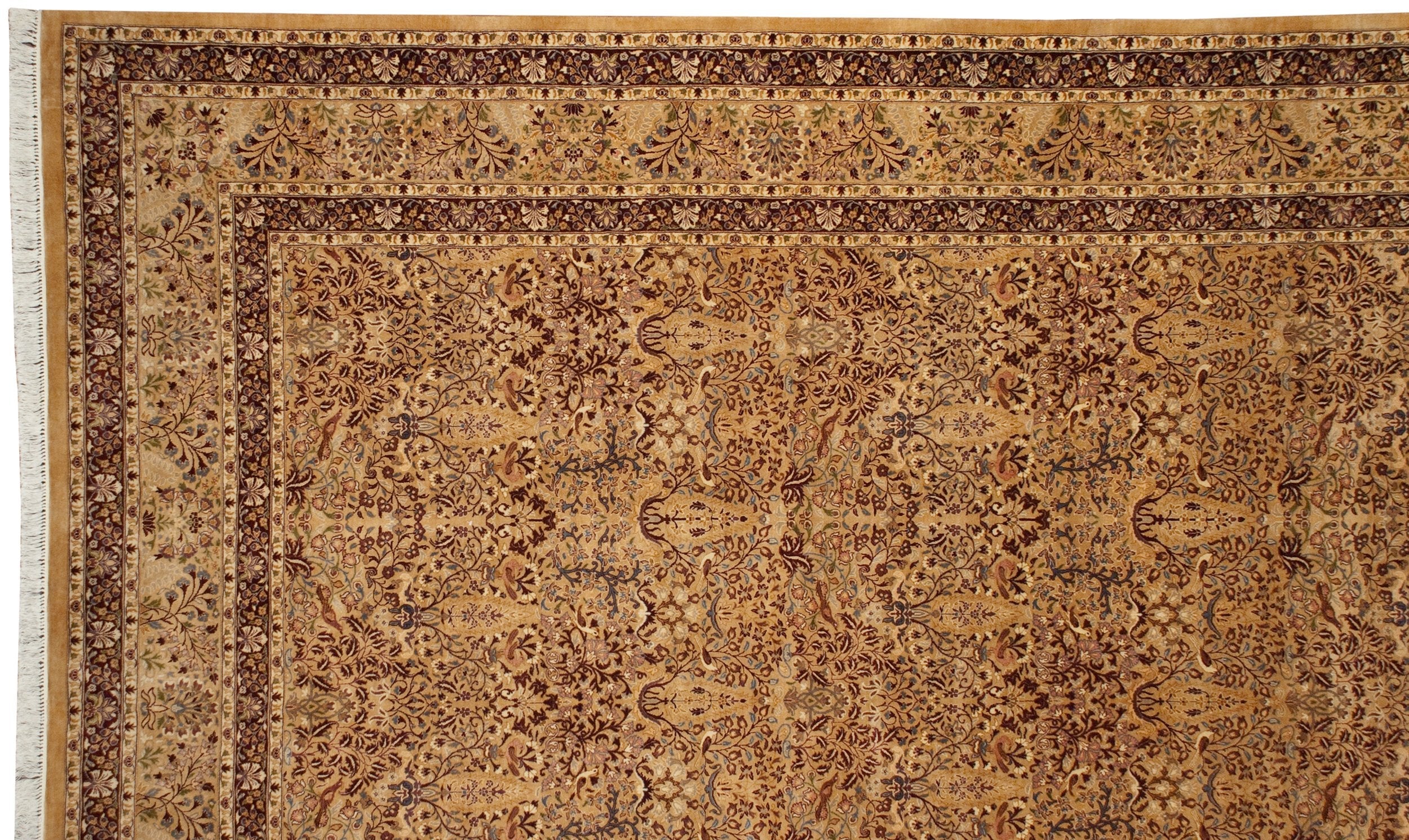 10x14 Vintage Pakistani Kerman Design Carpet - Image 5