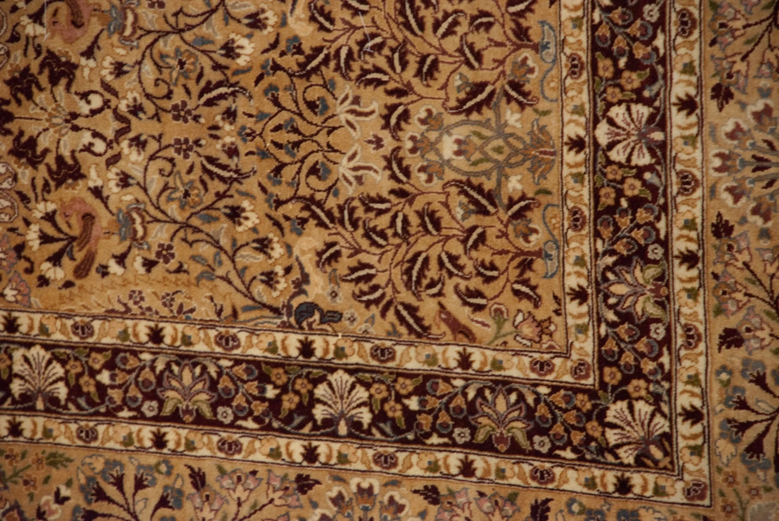 10x14 Vintage Pakistani Kerman Design Carpet - Image 6