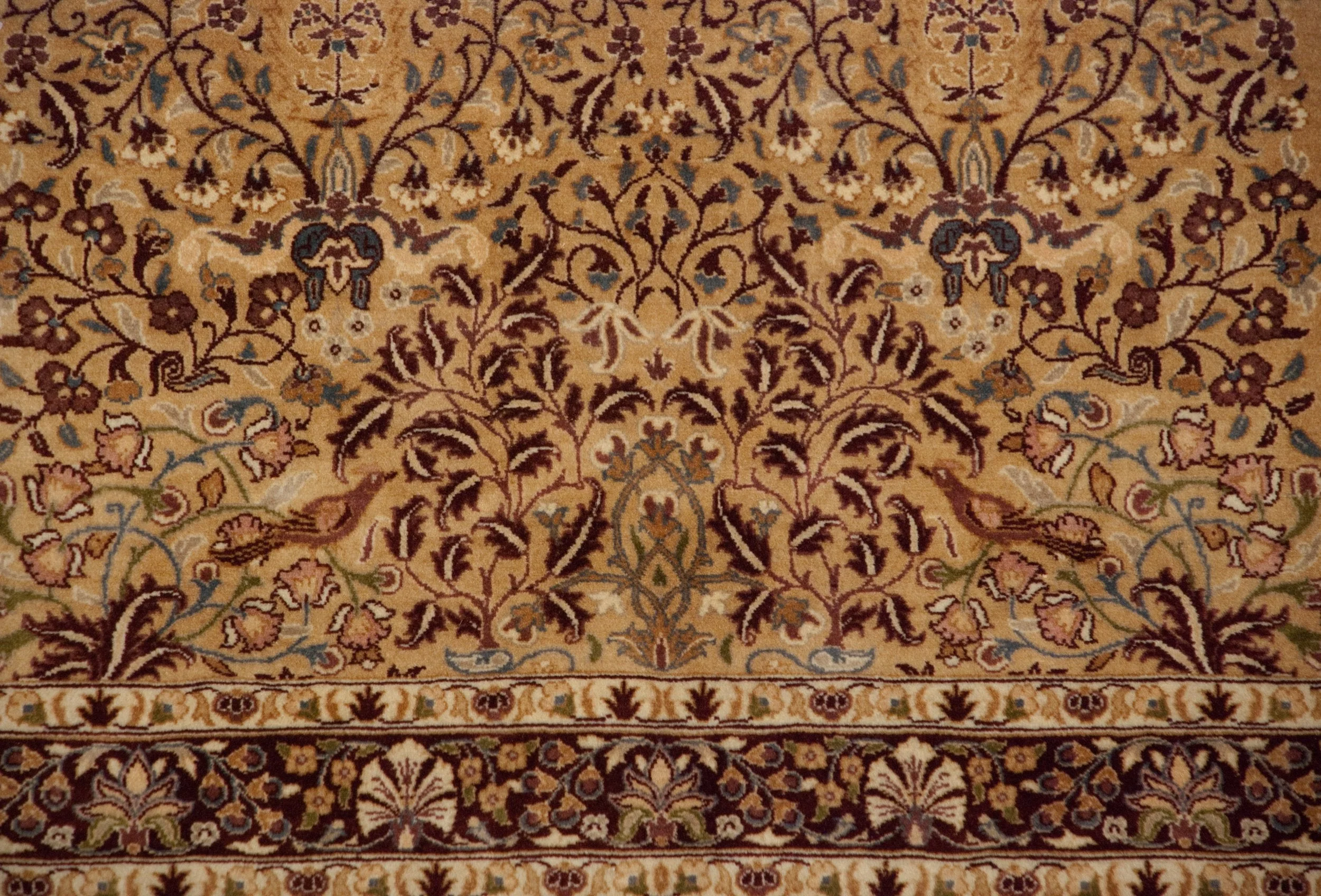 10x14 Vintage Pakistani Kerman Design Carpet - Image 7