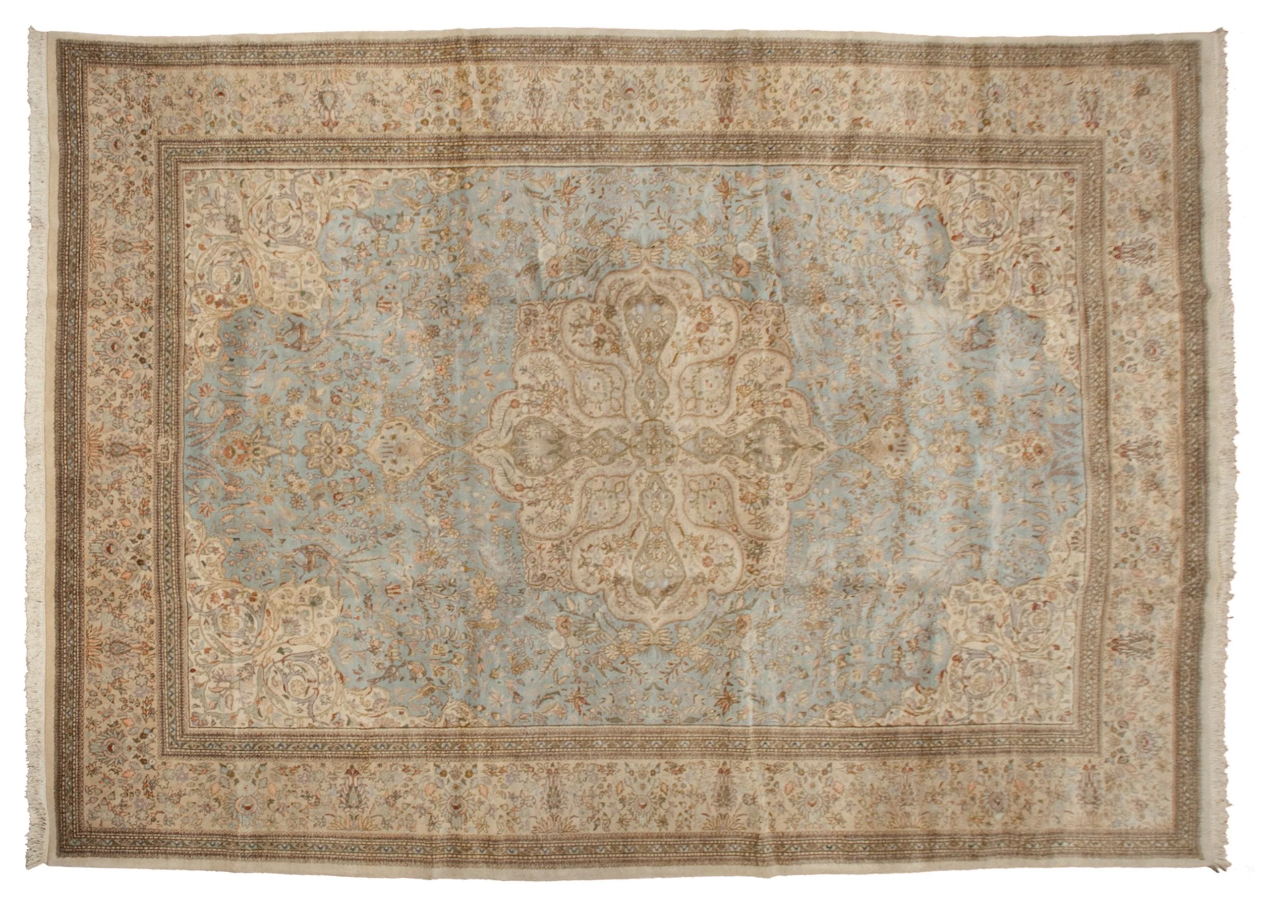 10x14 Vintage Tabriz Carpet - Image 2