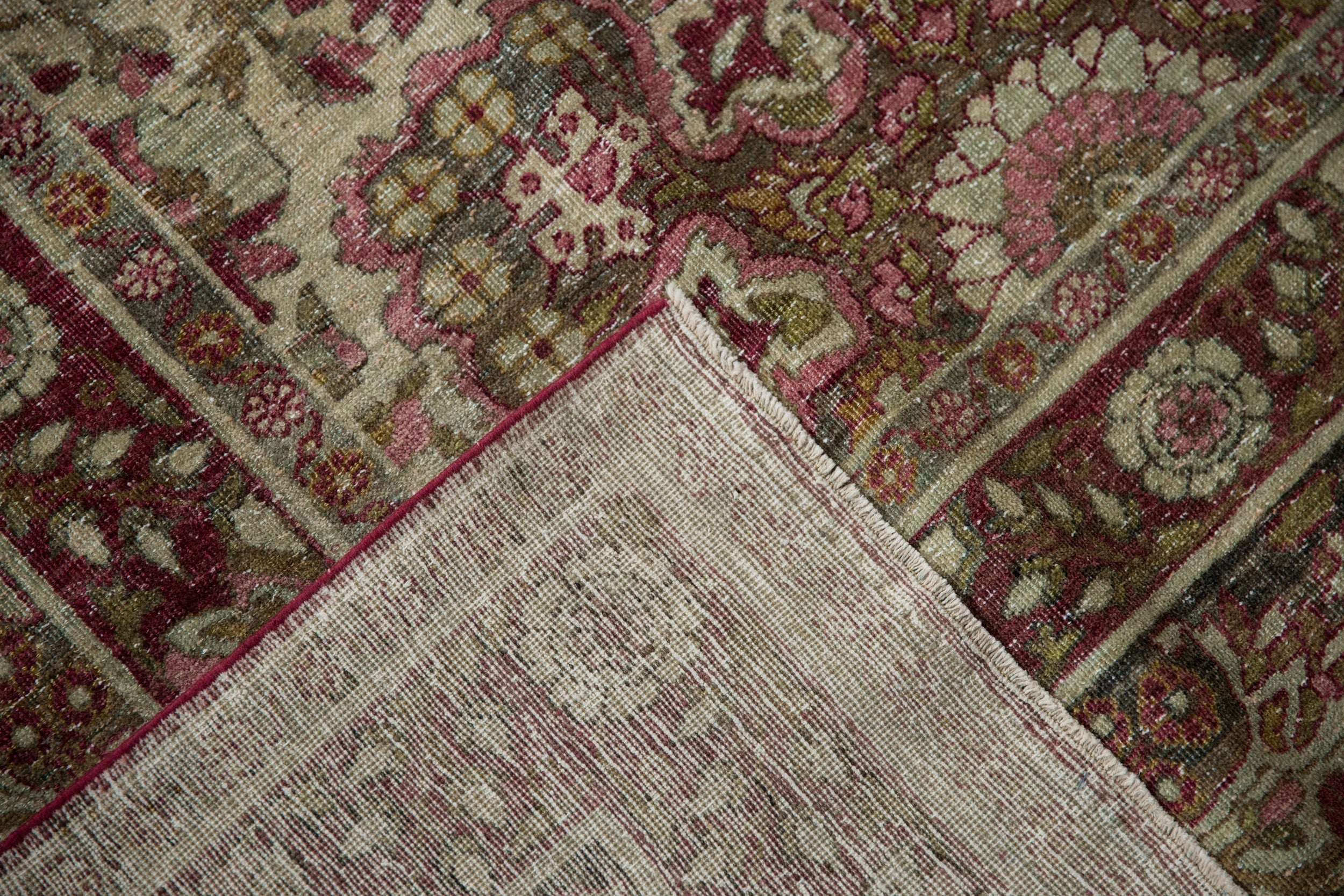 10x15.5 Antique Distressed Kerman Carpet - Image 12