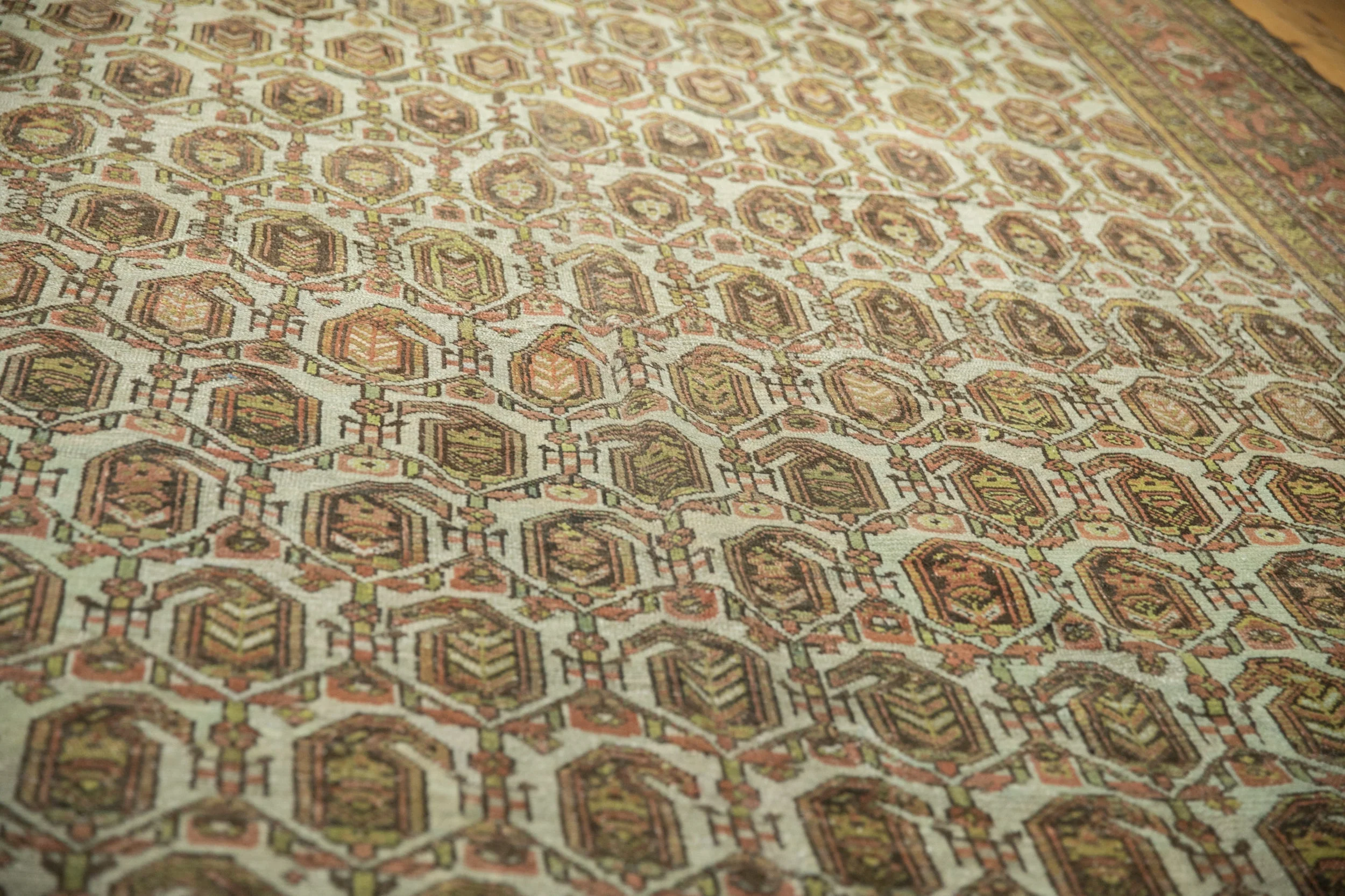 10x15.5 Vintage Distressed Hamadan Carpet - Image 12