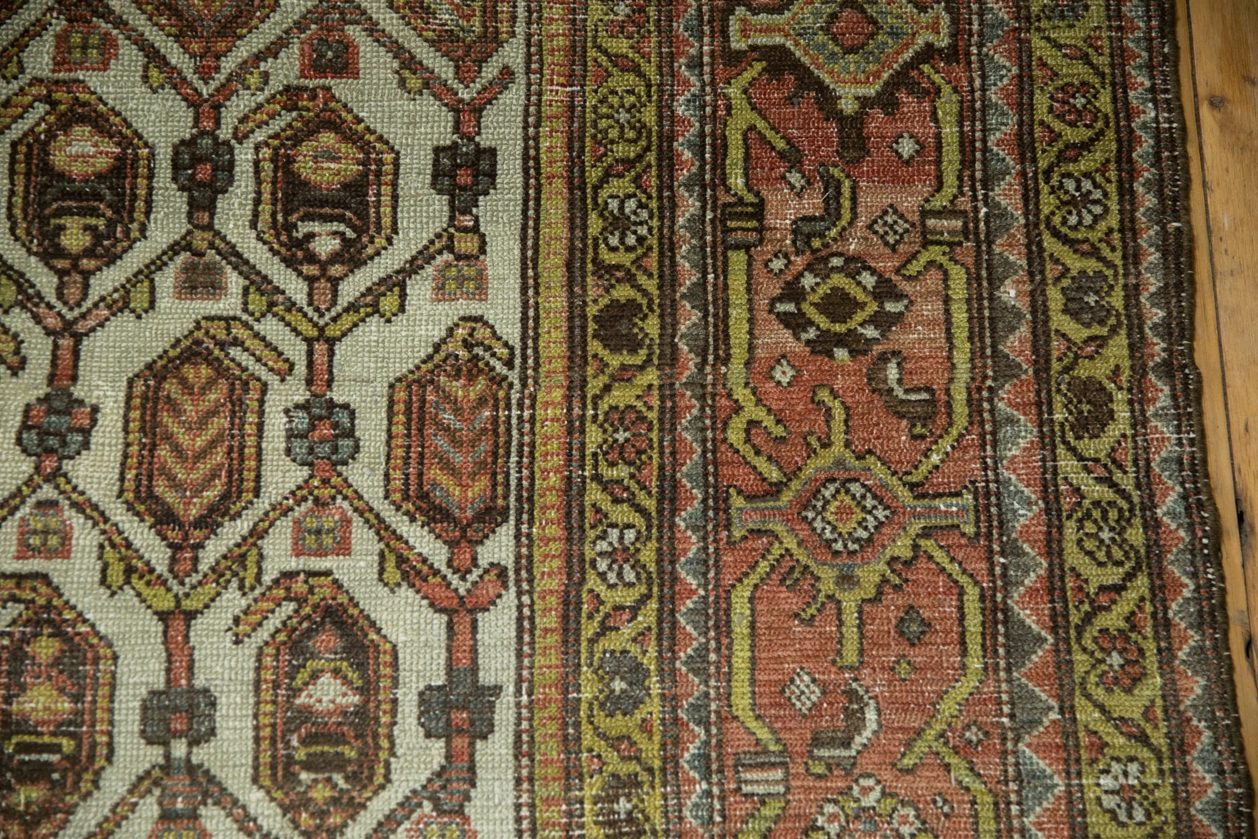 10x15.5 Vintage Distressed Hamadan Carpet - Image 3