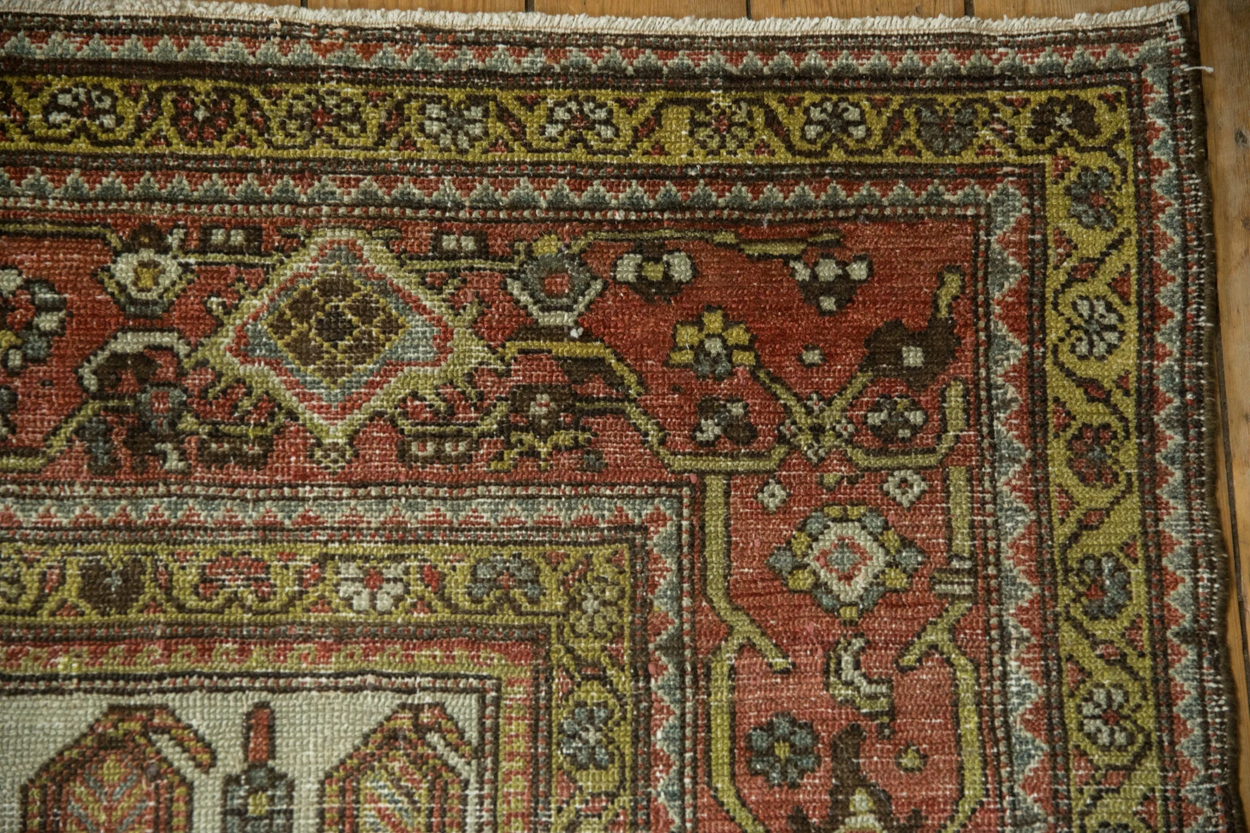 10x15.5 Vintage Distressed Hamadan Carpet - Image 4