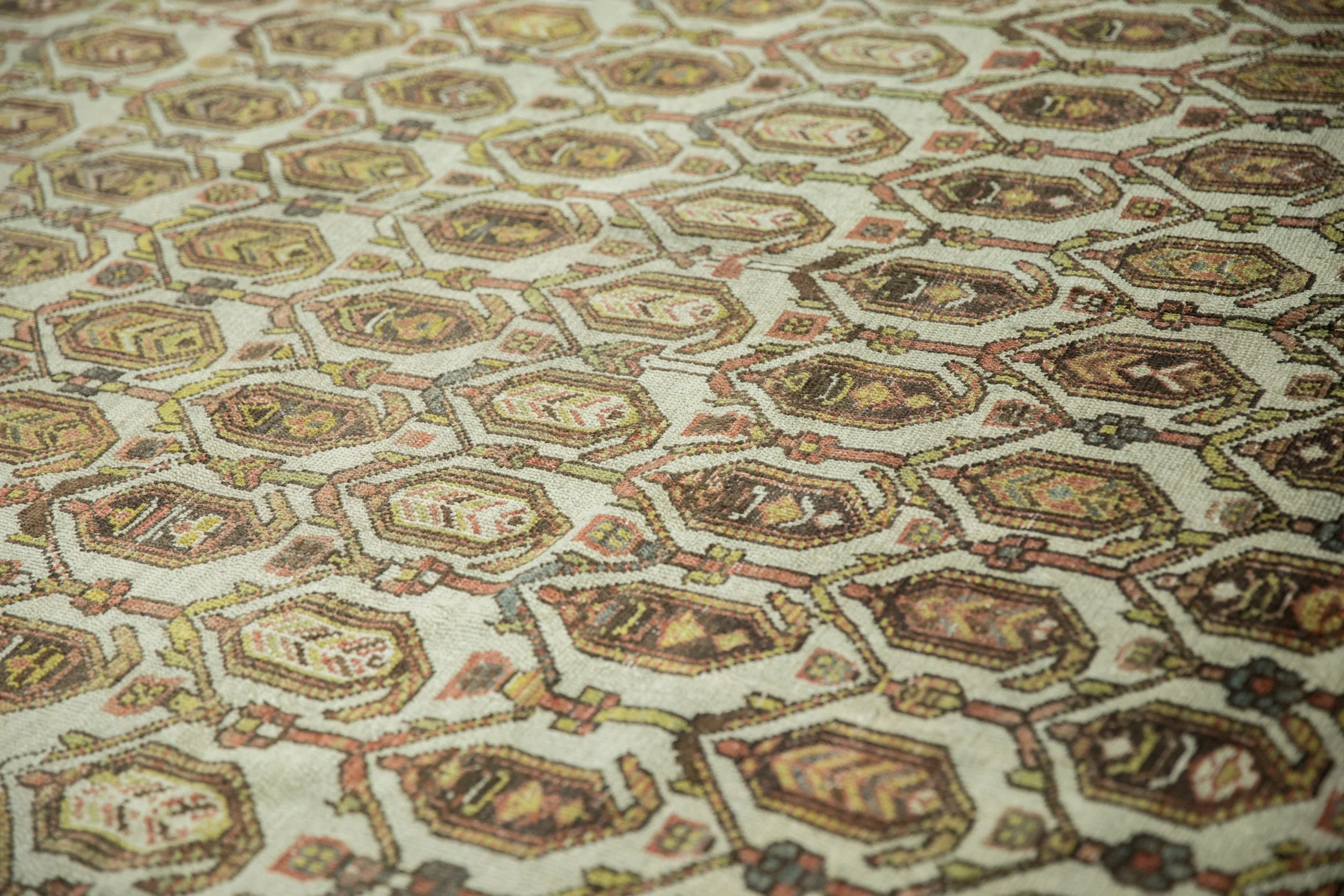 10x15.5 Vintage Distressed Hamadan Carpet - Image 6