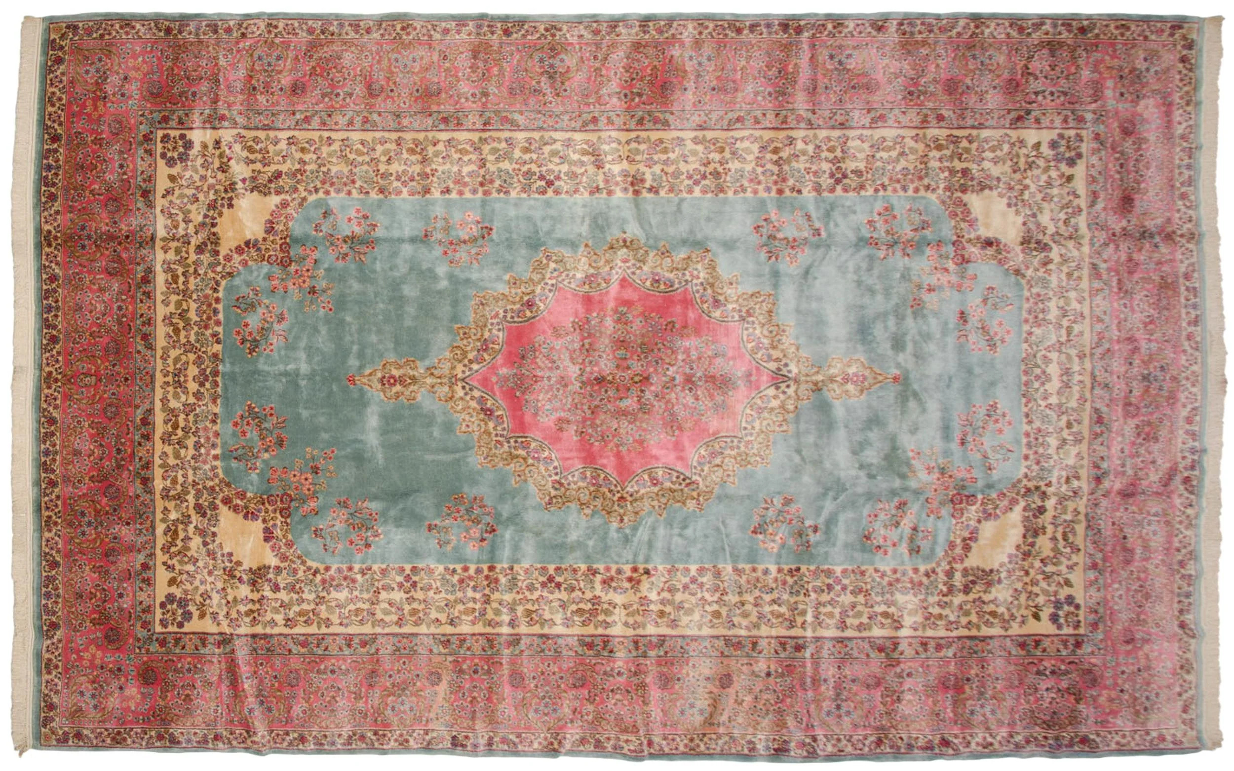 10x16.5 Vintage Fine Kerman Carpet - Image 10