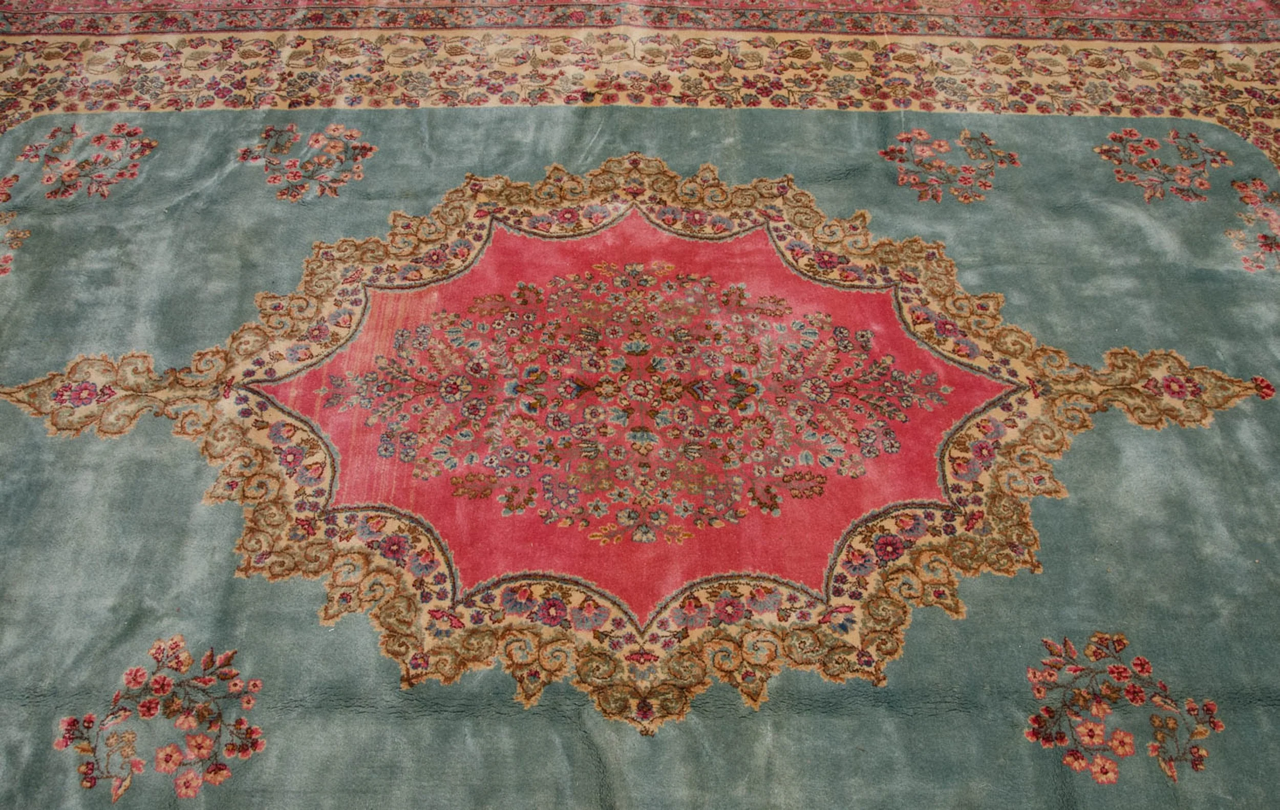 10x16.5 Vintage Fine Kerman Carpet - Image 11