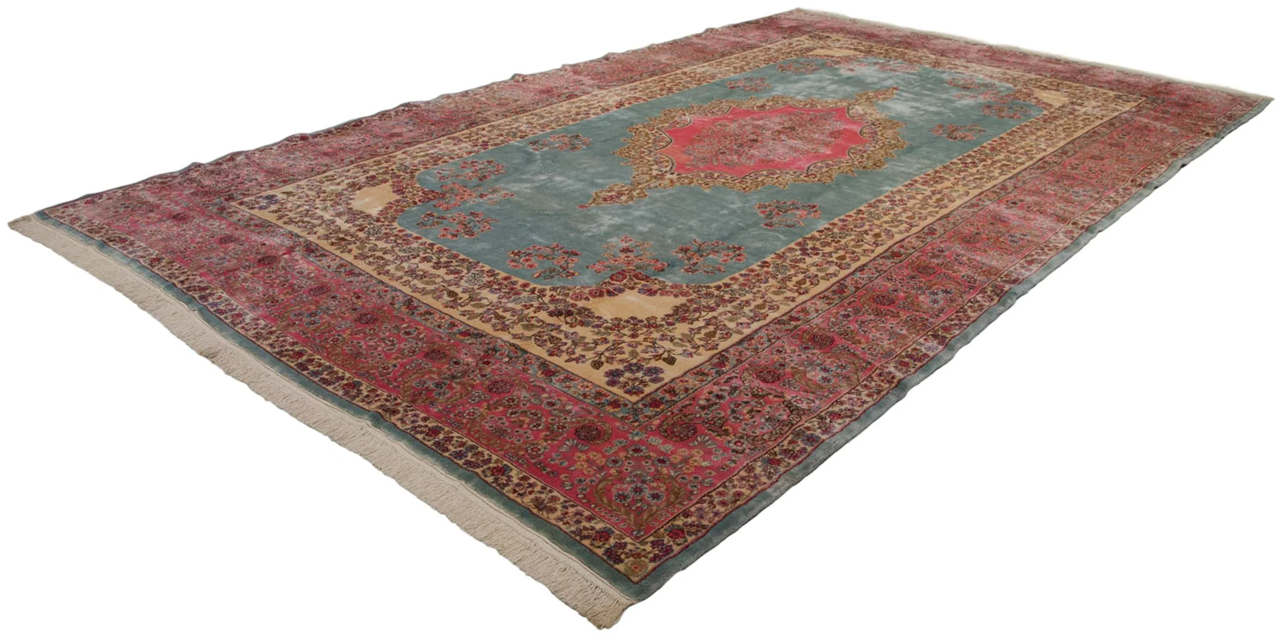 10x16.5 Vintage Fine Kerman Carpet - Image 13