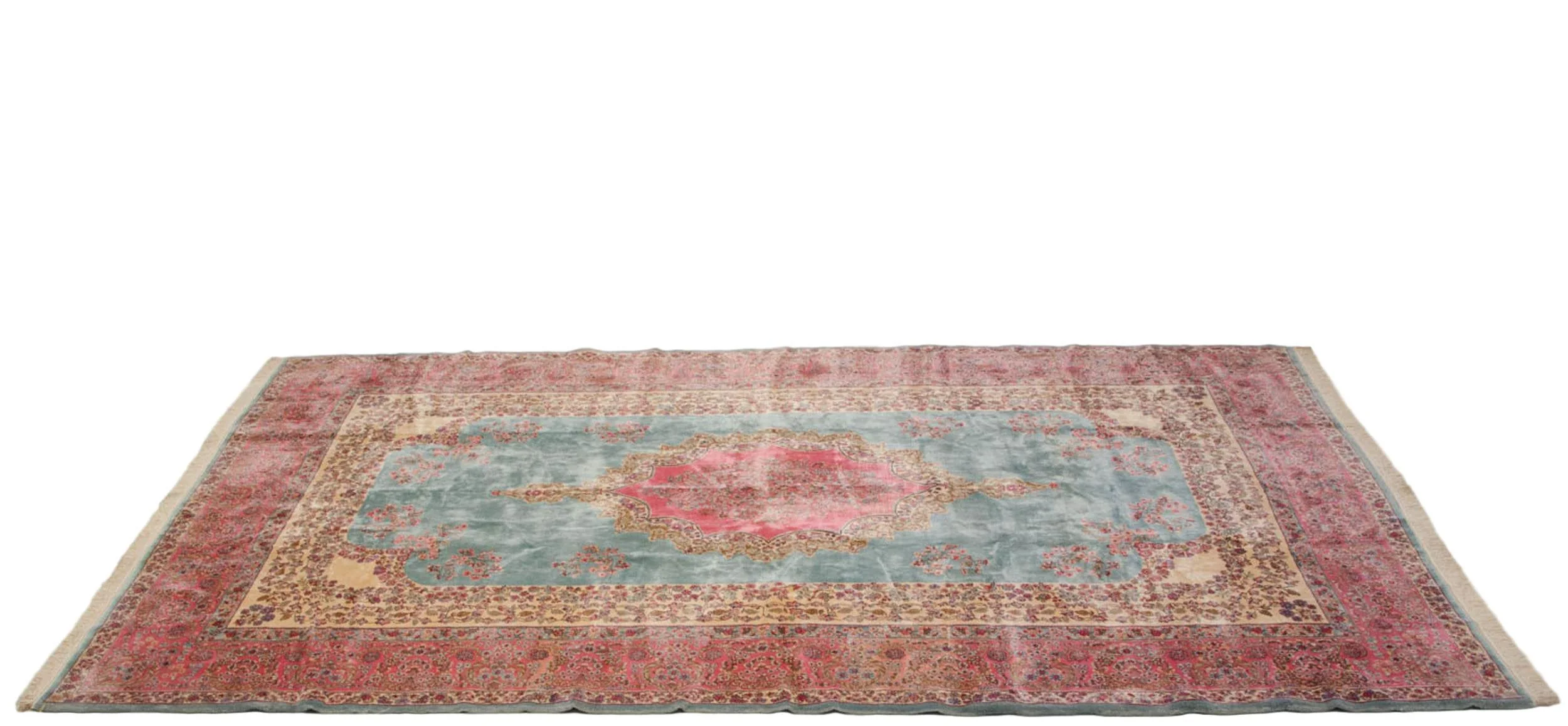 10x16.5 Vintage Fine Kerman Carpet - Image 2