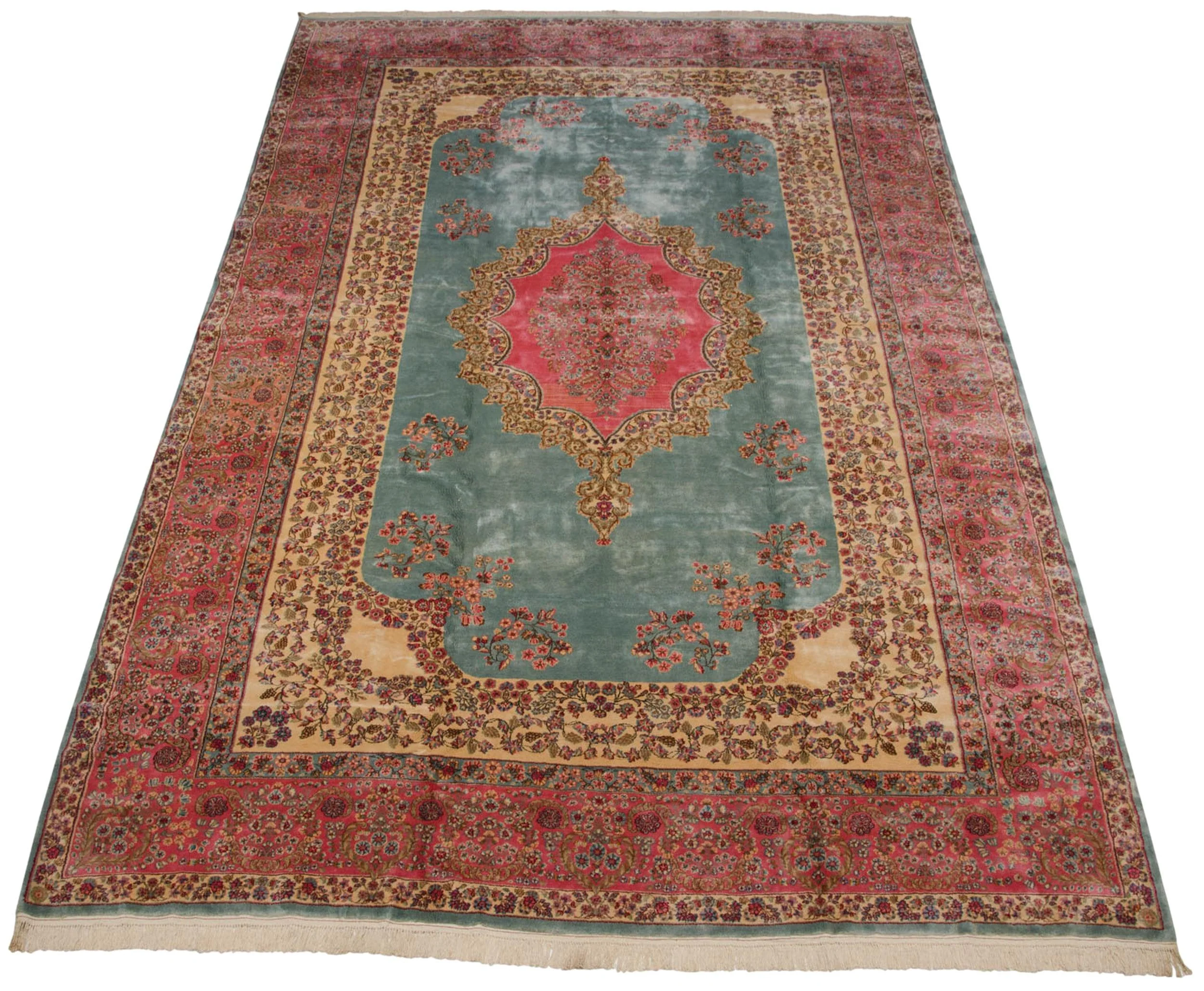 10x16.5 Vintage Fine Kerman Carpet - Image 3