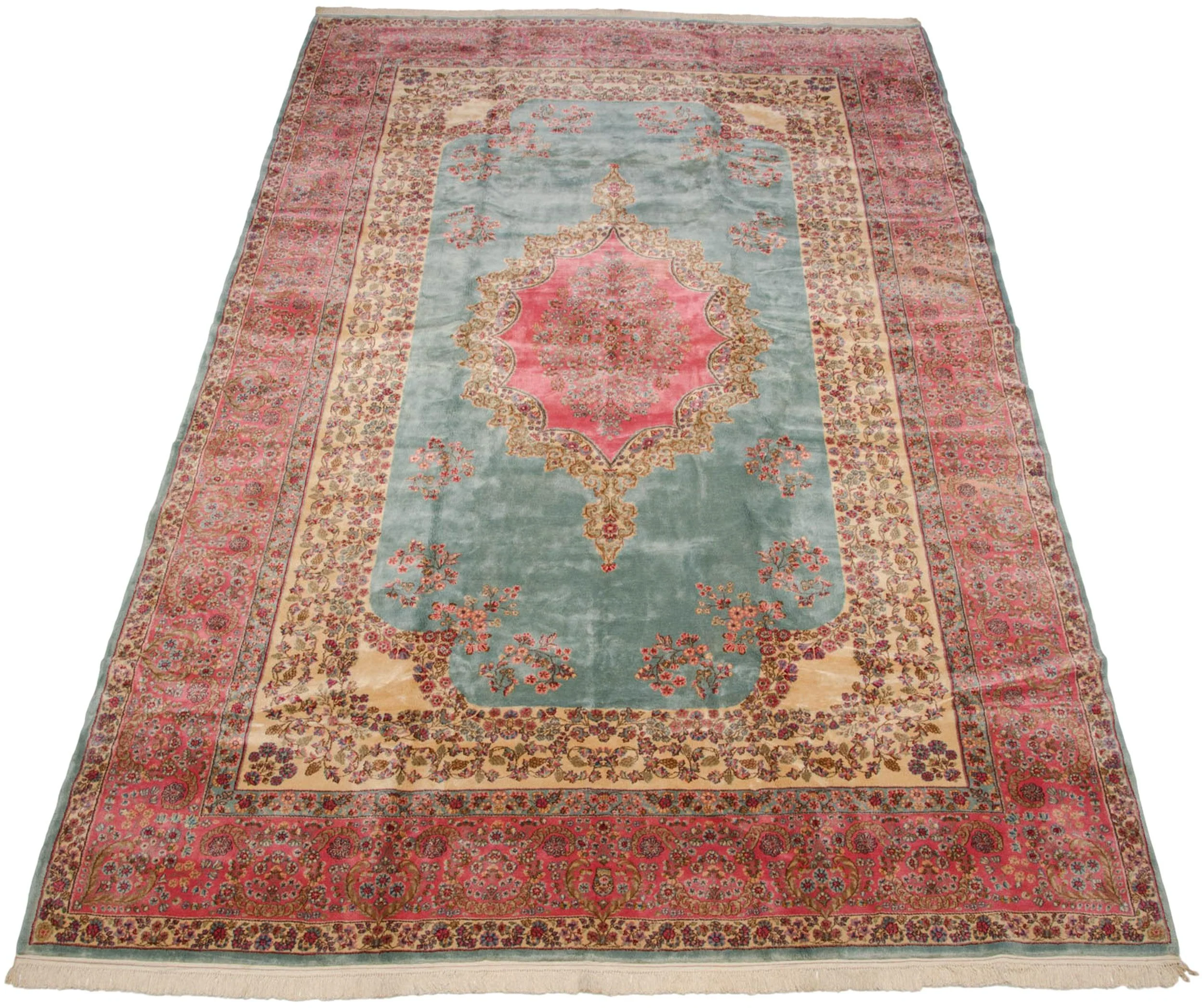 10x16.5 Vintage Fine Kerman Carpet - Image 4