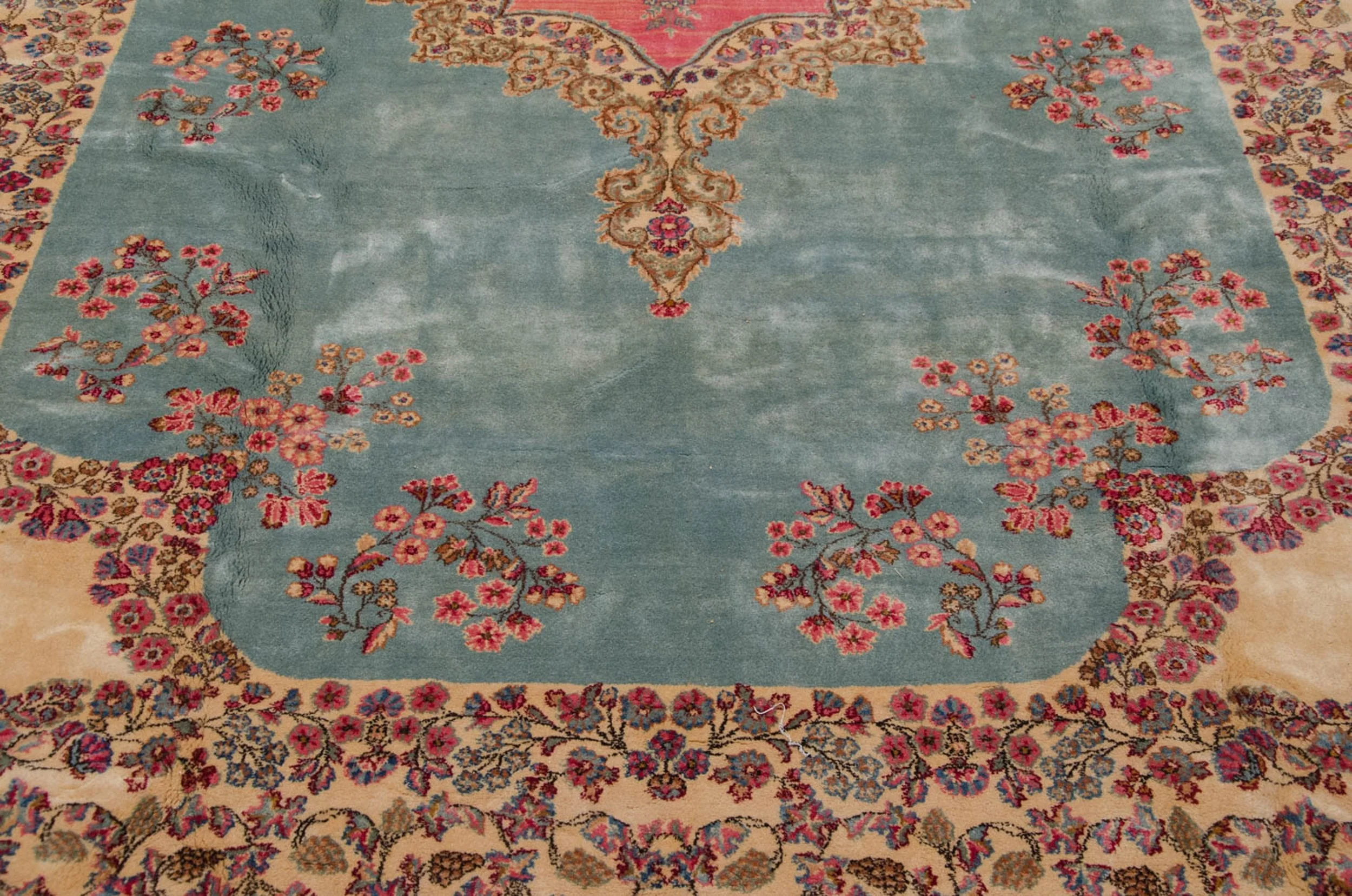 10x16.5 Vintage Fine Kerman Carpet - Image 9
