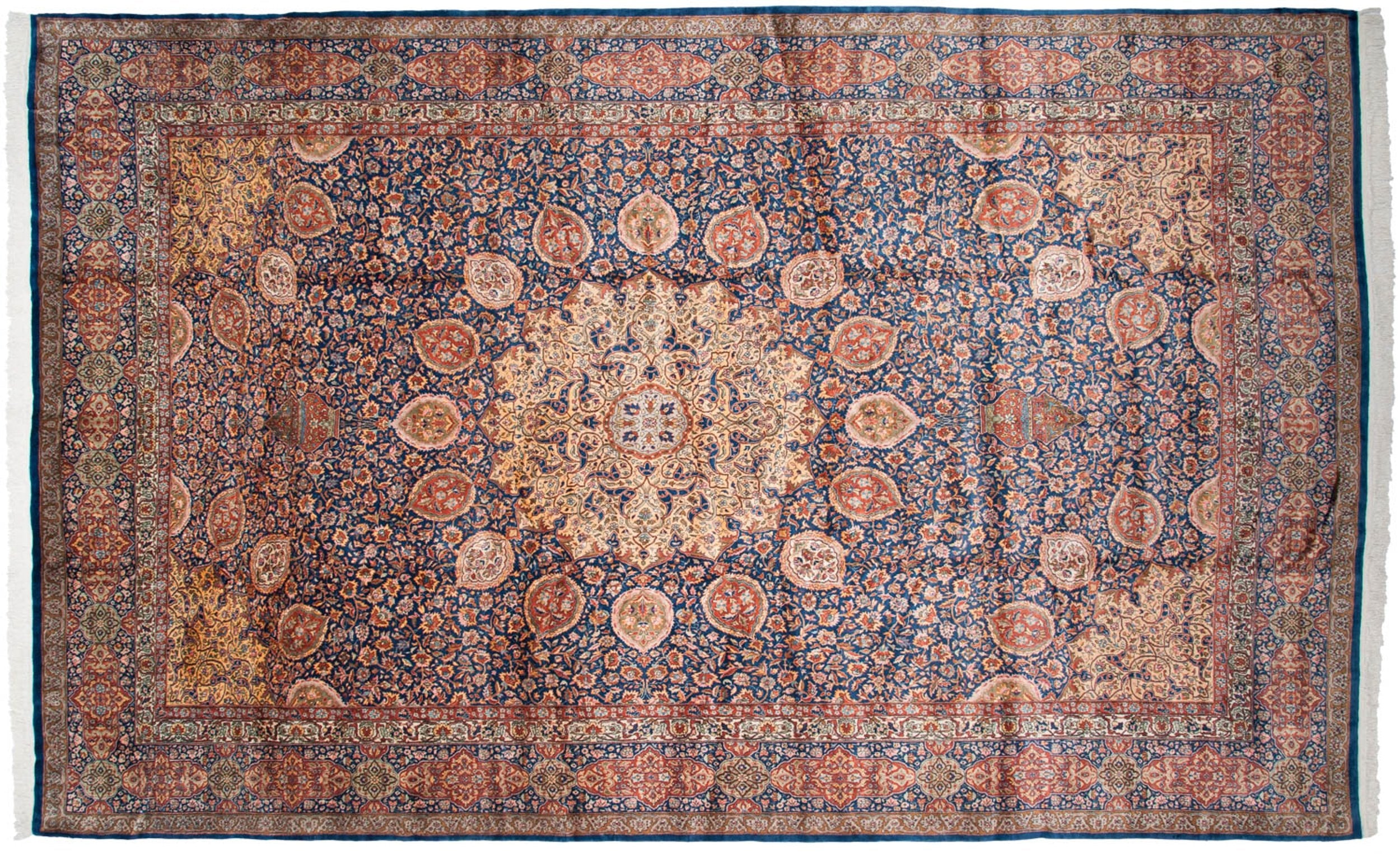 10x16.5 Vintage Fine Pakistani Ardebil Design Carpet - Image 2