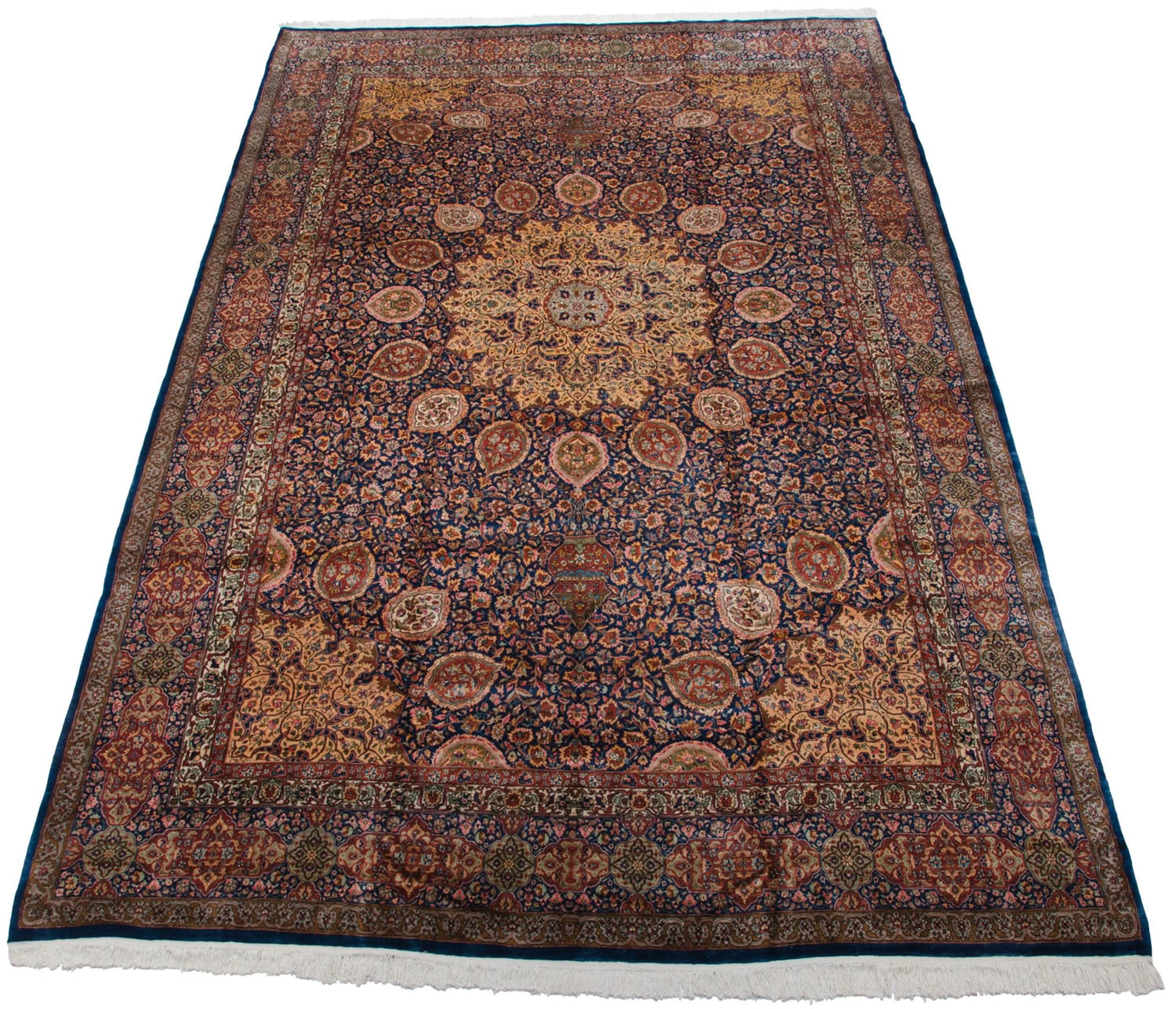 10x16.5 Vintage Fine Pakistani Ardebil Design Carpet - Image 4