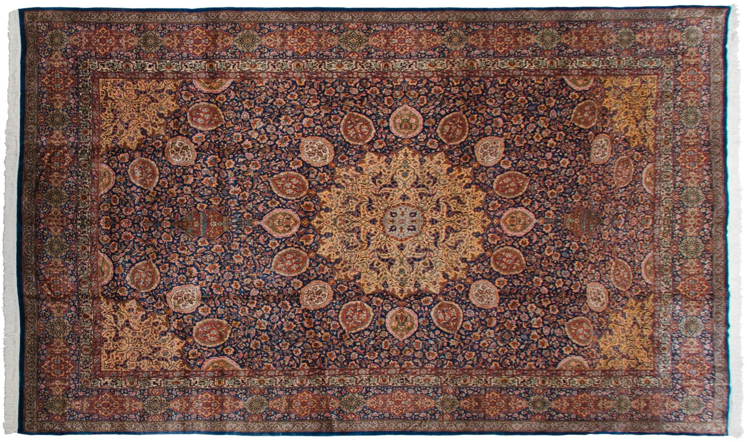 10x16.5 Vintage Fine Pakistani Ardebil Design Carpet - Image 5