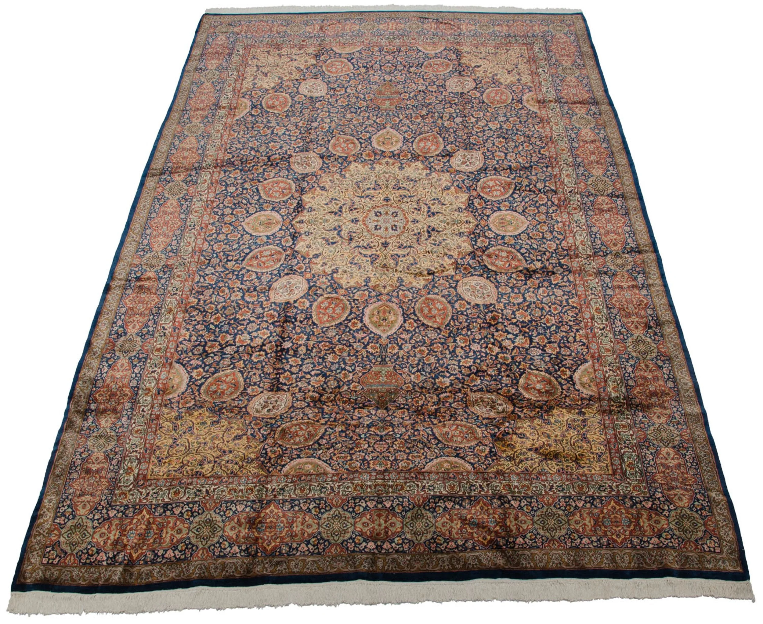 10x16.5 Vintage Fine Pakistani Ardebil Design Carpet - Image 6