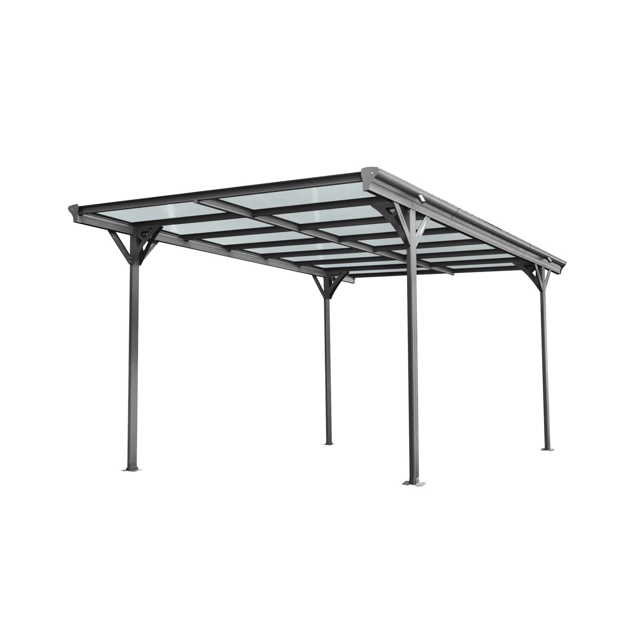 [10X16FT] Alora Heavy-Duty Outdoor Driveway Pergola With Aluminum Alloy Frame And Polycarbonate Panels (SAK47395) - Image 4