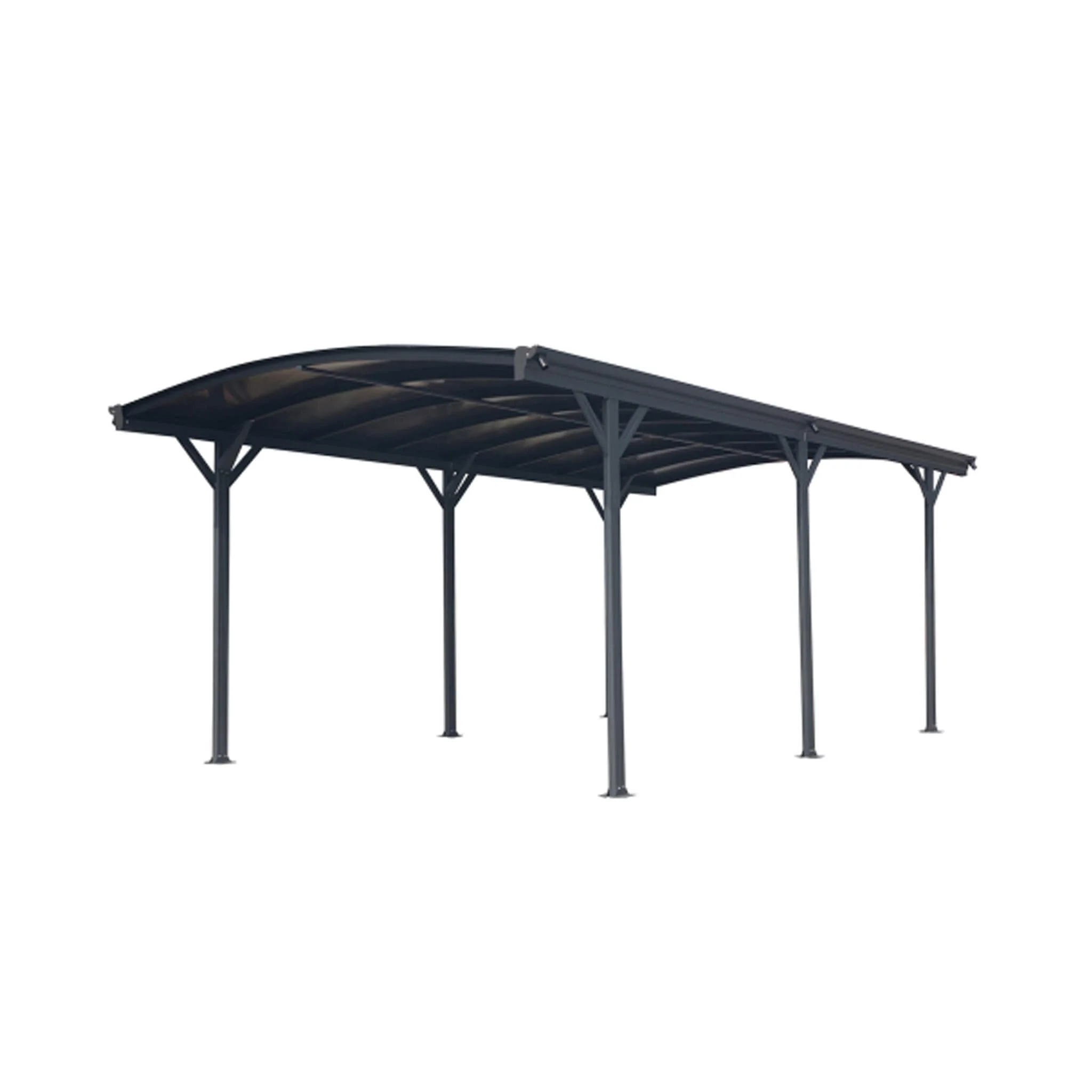 [10X19FT] Alora Heavy-Duty Outdoor Aluminum Arch Carport With Polycarbonate Panels (SAK86109) - Image 5