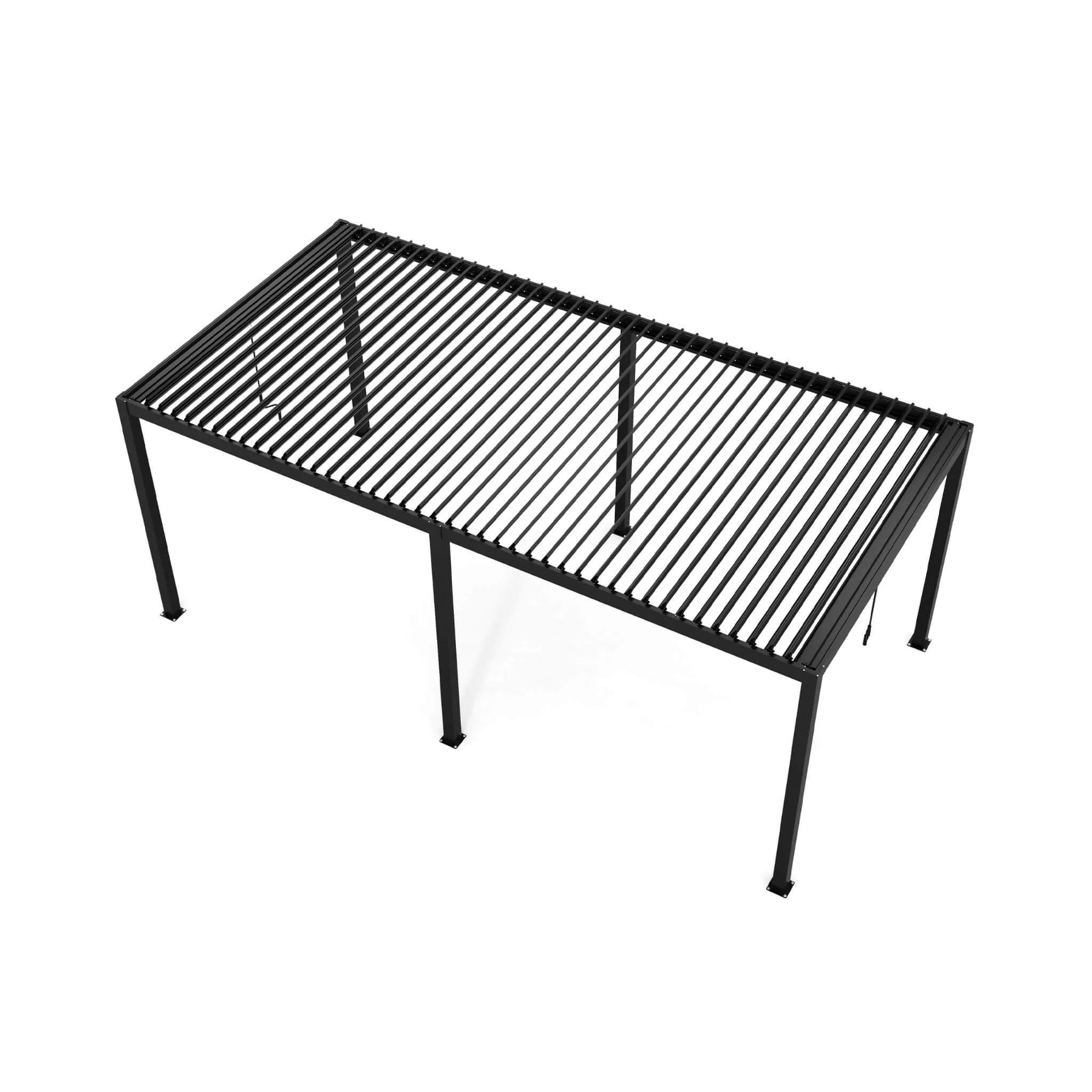 [10X19FT] Alora Modern Durable All-Weather Outdoor Pergola With Aluminum Frame And Steel Louvers (SAK32691) - Image 4