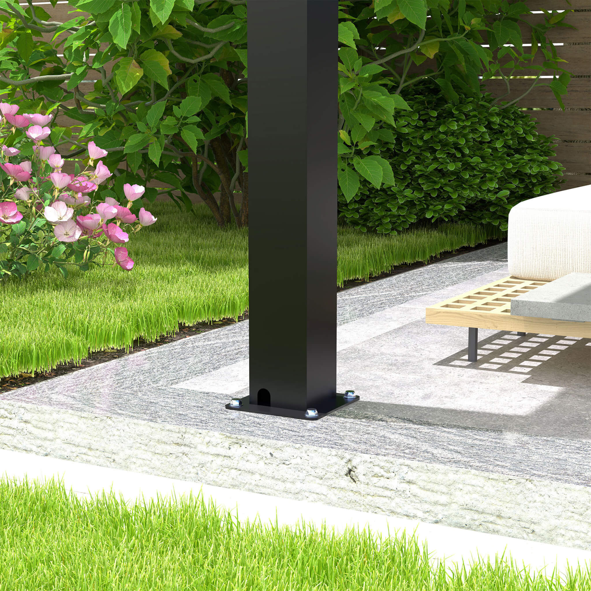 [10X19FT] Alora Modern Durable All-Weather Outdoor Pergola With Aluminum Frame And Steel Louvers (SAK32691) - Image 5