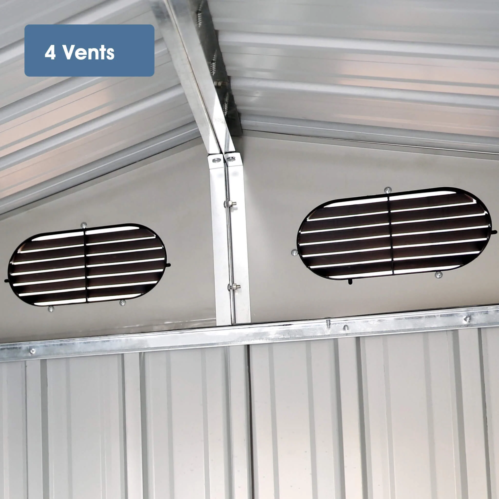 [10X20FT] Alora Heavy-Duty Multipurpose Outdoor All-Weather Utility Garage Storage Shed With Air Vents (SAK74834) - Image 8