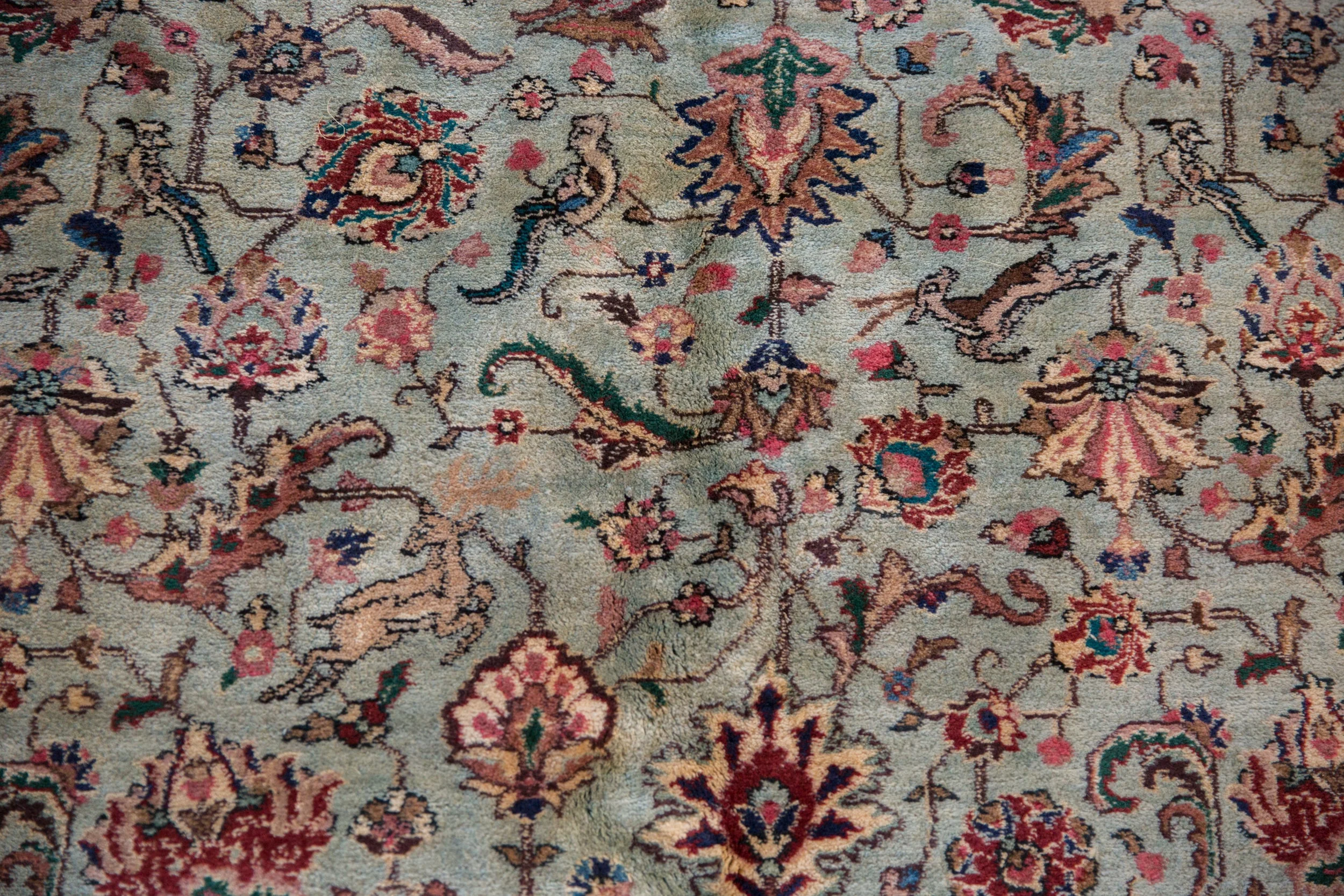 11.5x12 Vintage Tabriz Square Carpet - Image 12
