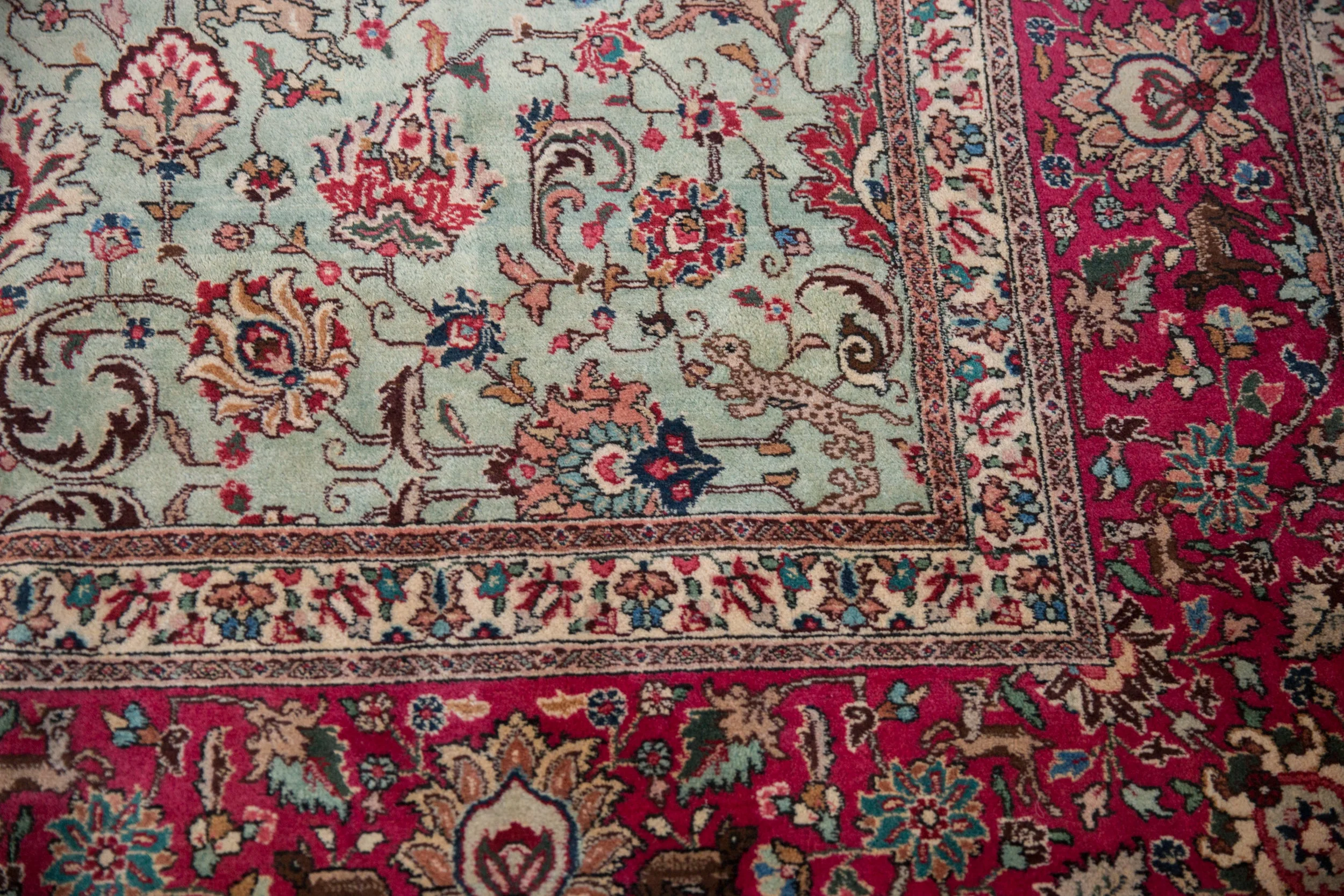 11.5x12 Vintage Tabriz Square Carpet - Image 6