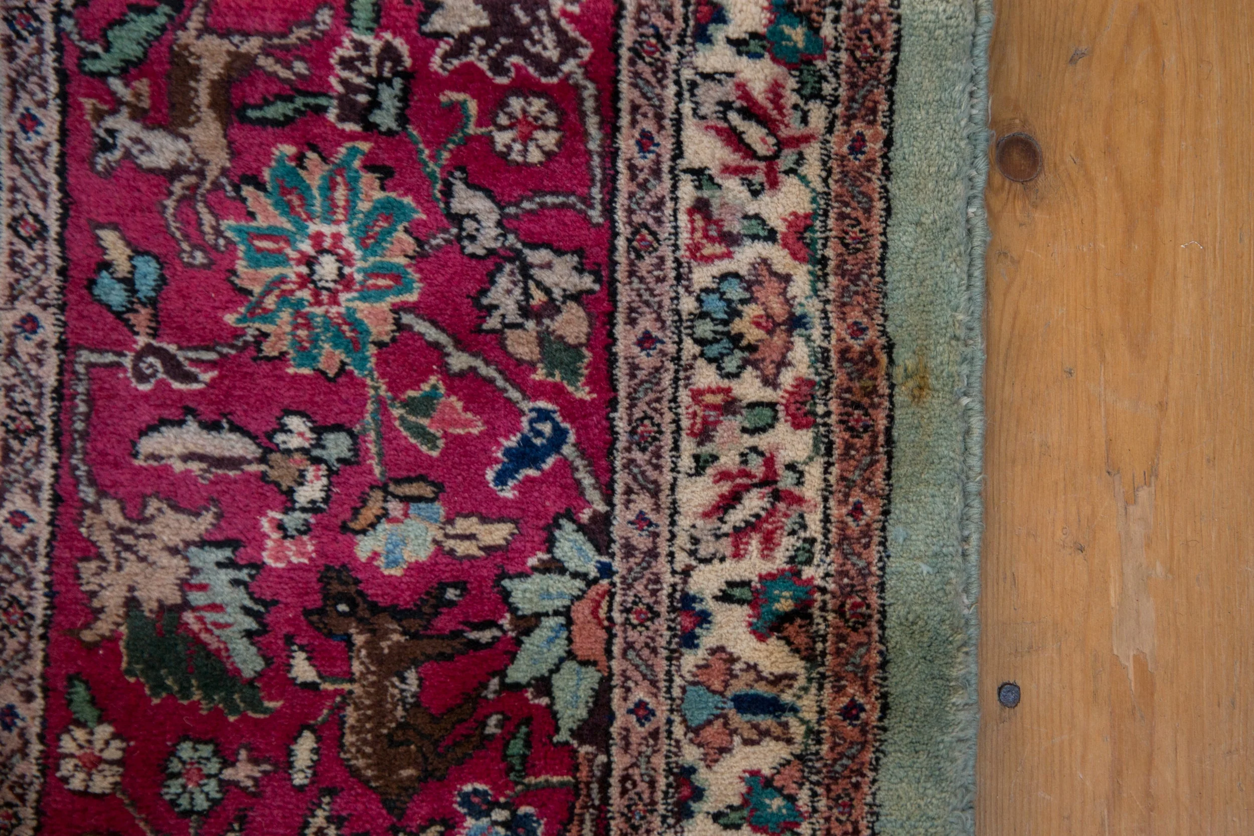 11.5x12 Vintage Tabriz Square Carpet - Image 8