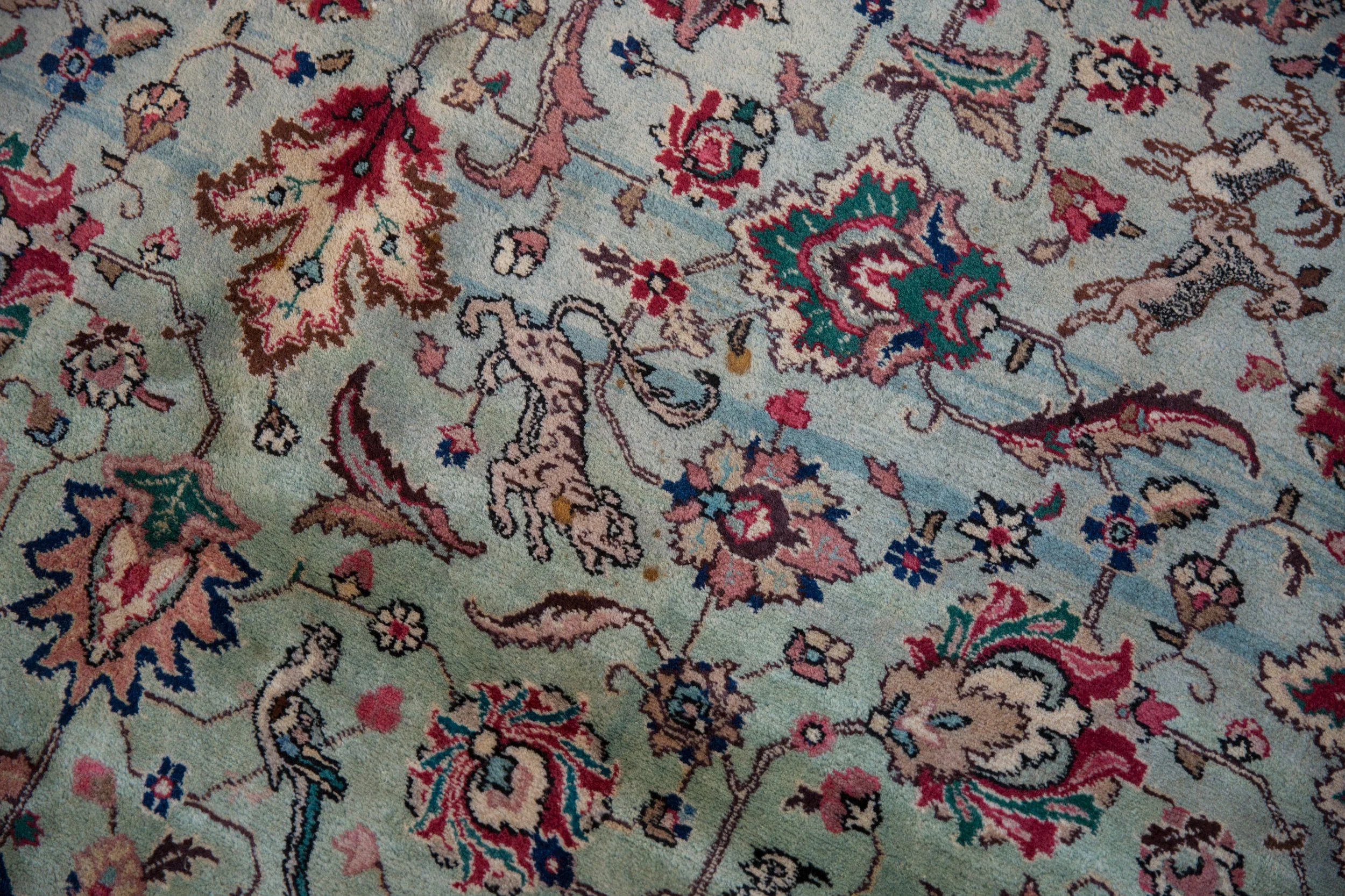 11.5x12 Vintage Tabriz Square Carpet - Image 9