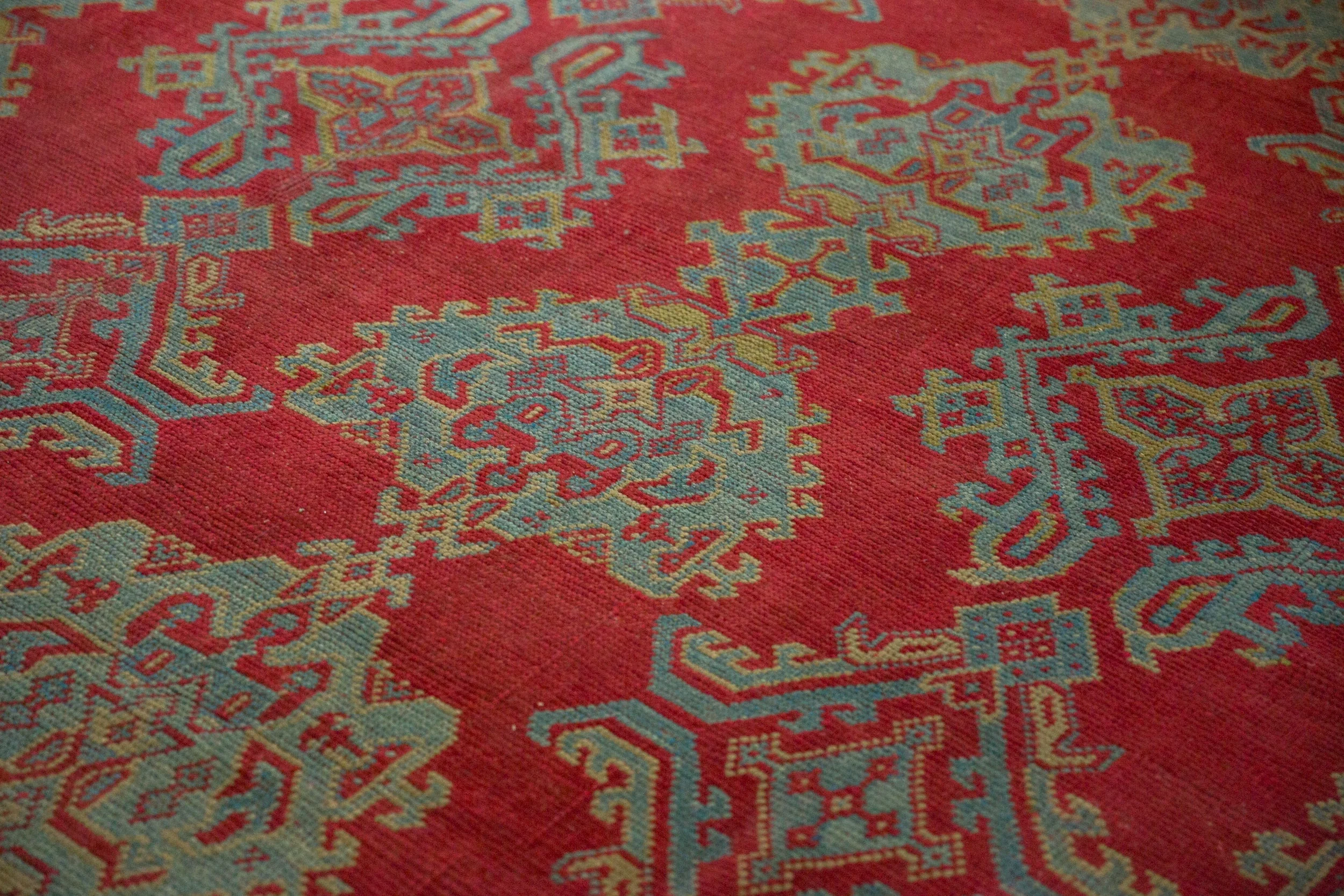 11.5x13.5 Vintage Oushak Carpet - Image 10