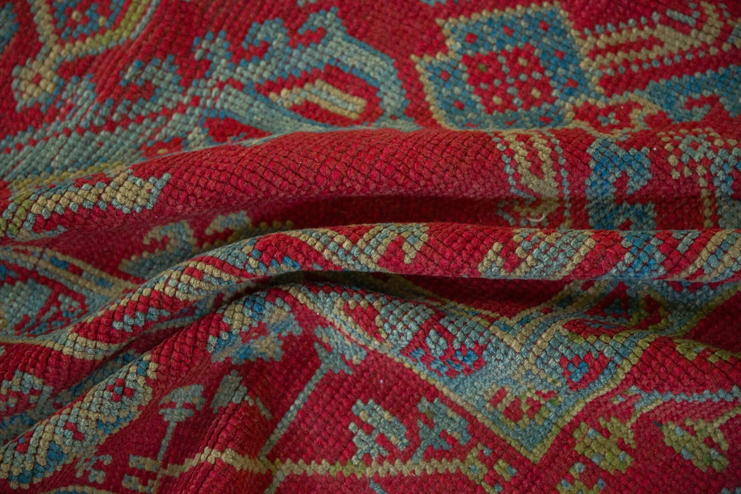 11.5x13.5 Vintage Oushak Carpet - Image 11