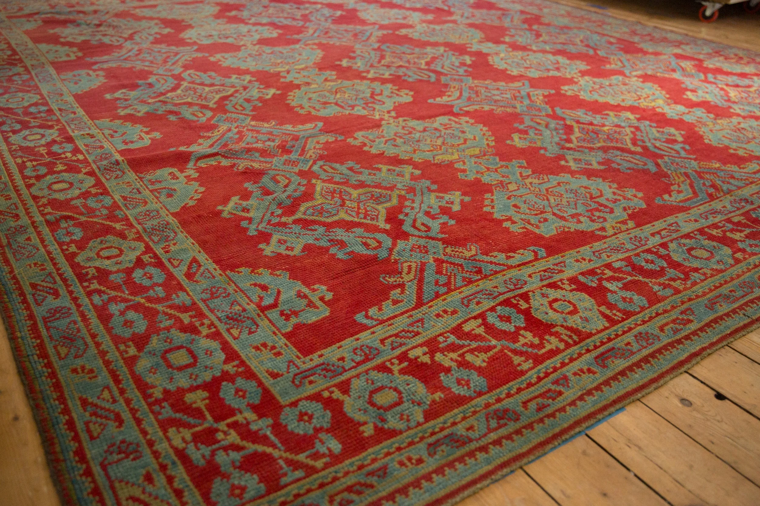 11.5x13.5 Vintage Oushak Carpet - Image 4