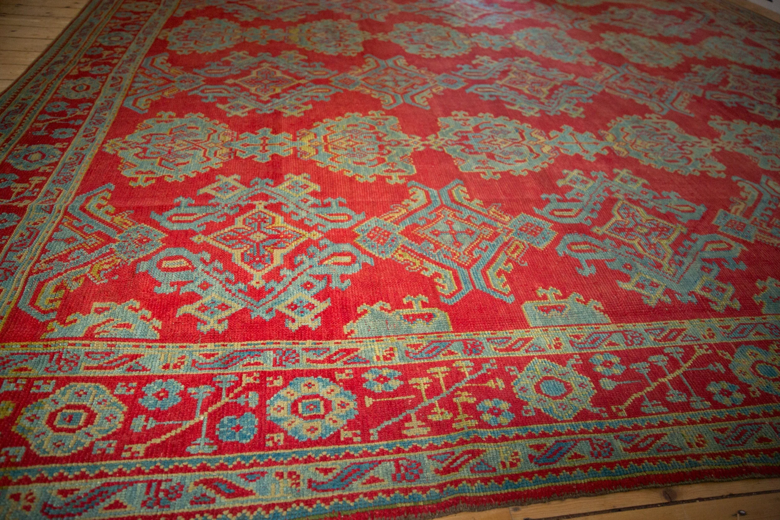 11.5x13.5 Vintage Oushak Carpet - Image 6
