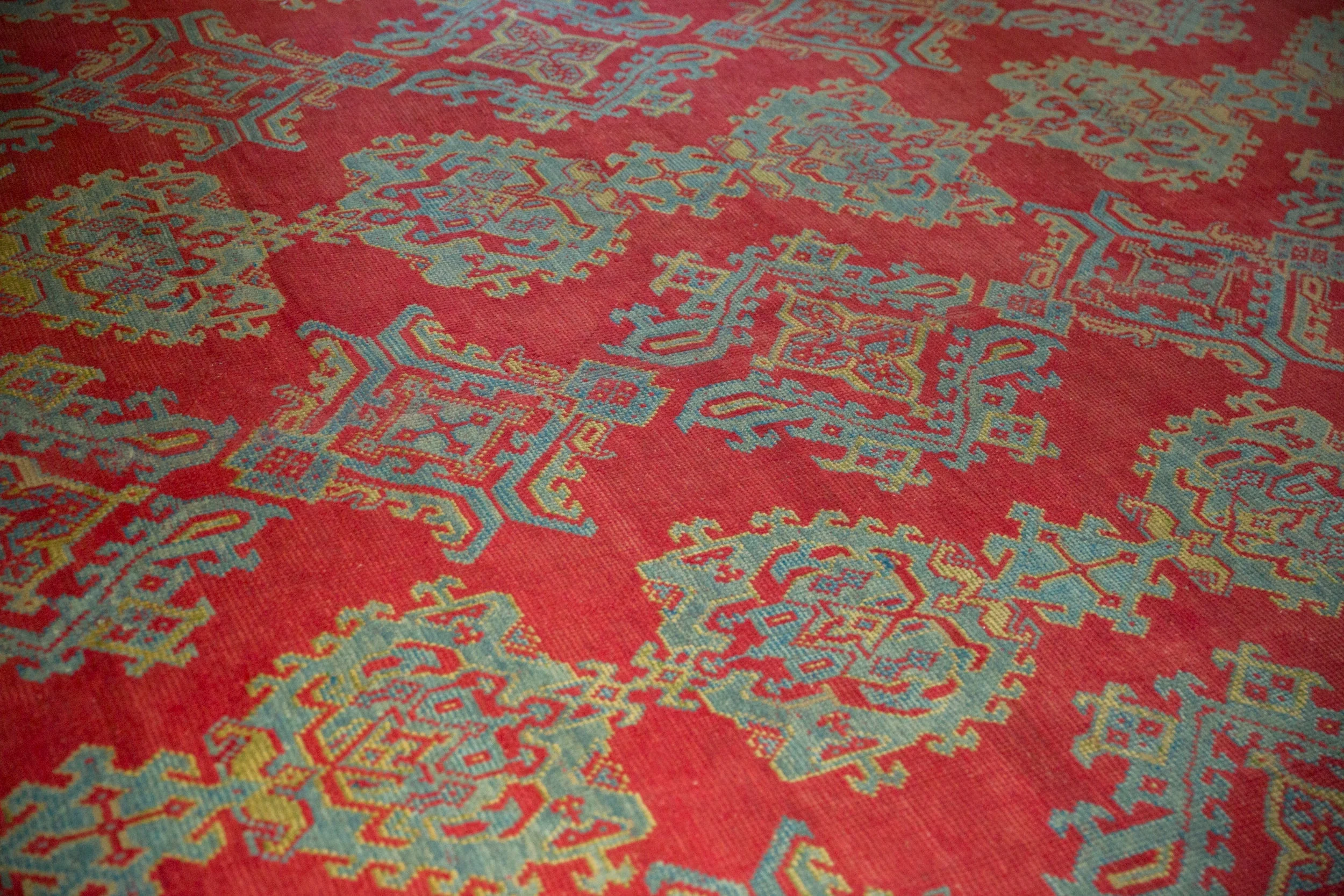 11.5x13.5 Vintage Oushak Carpet - Image 7