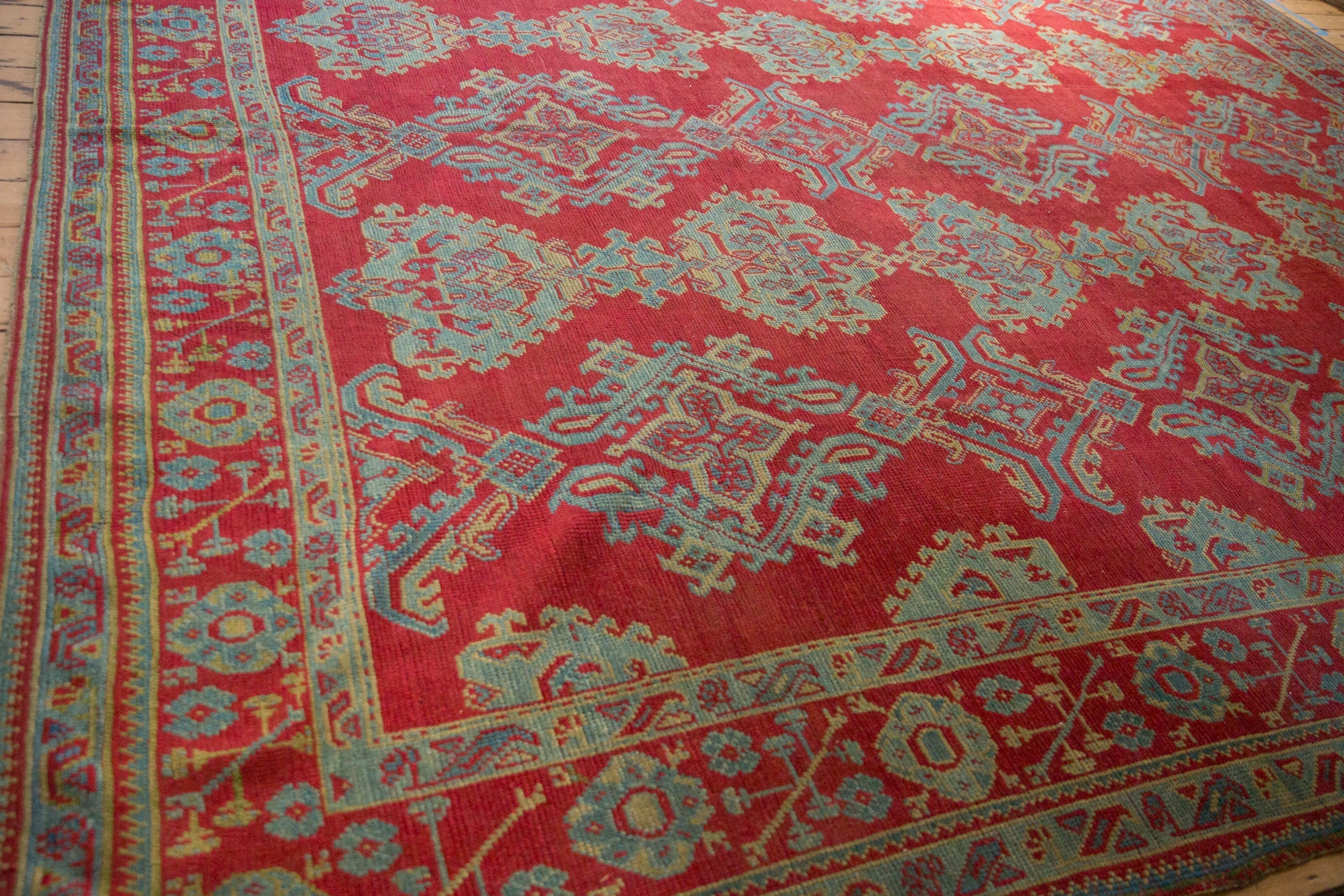 11.5x13.5 Vintage Oushak Carpet - Image 9