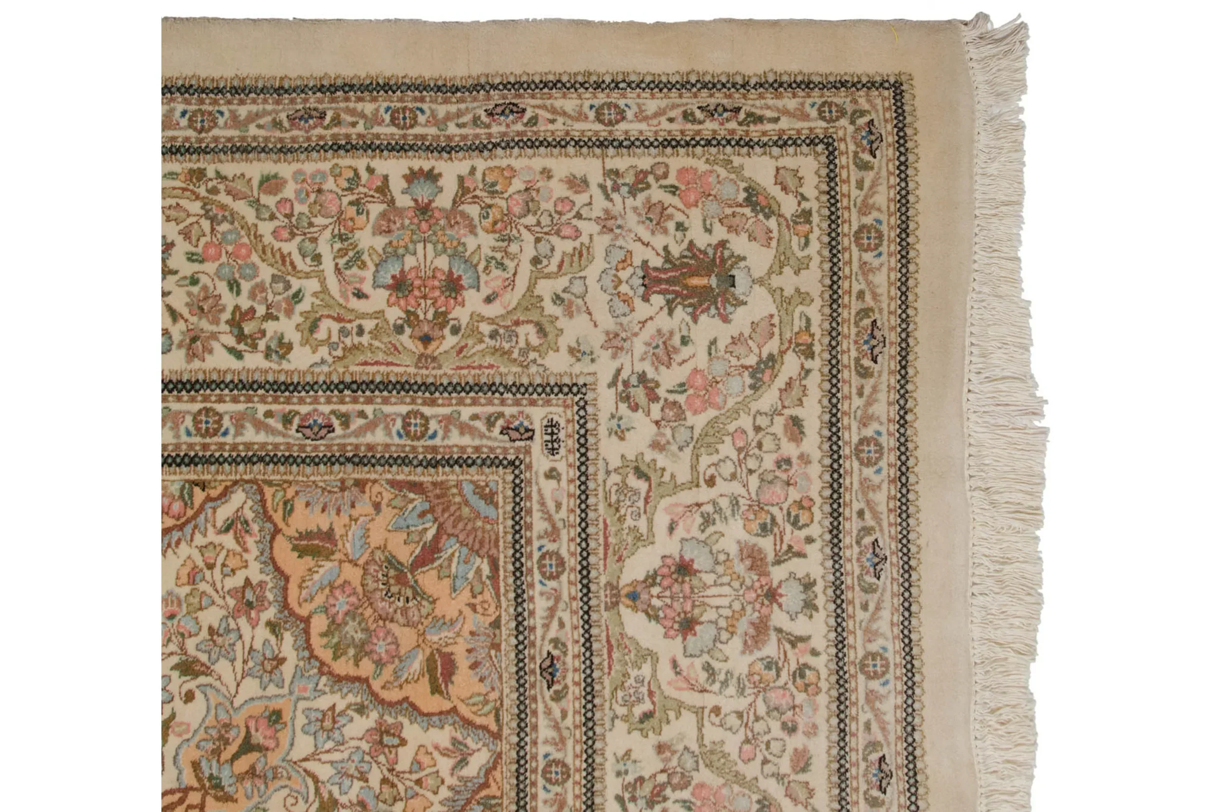 11.5x13 Vintage Tabriz Square Carpet - Image 10