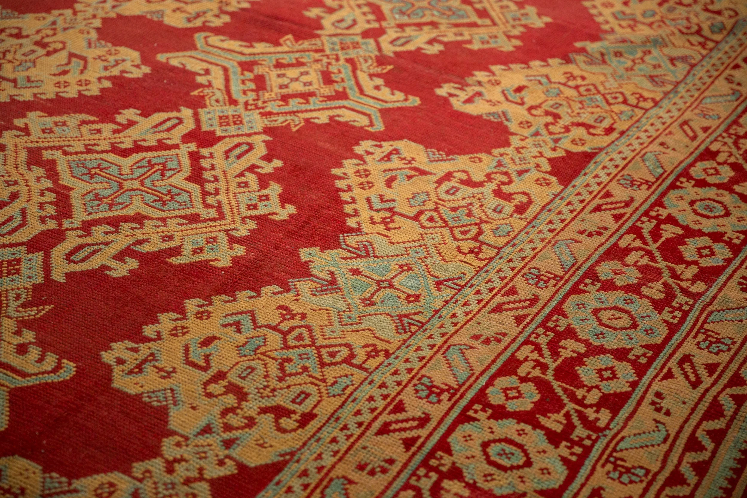 11.5x14.5 Vintage Oushak Carpet - Image 11