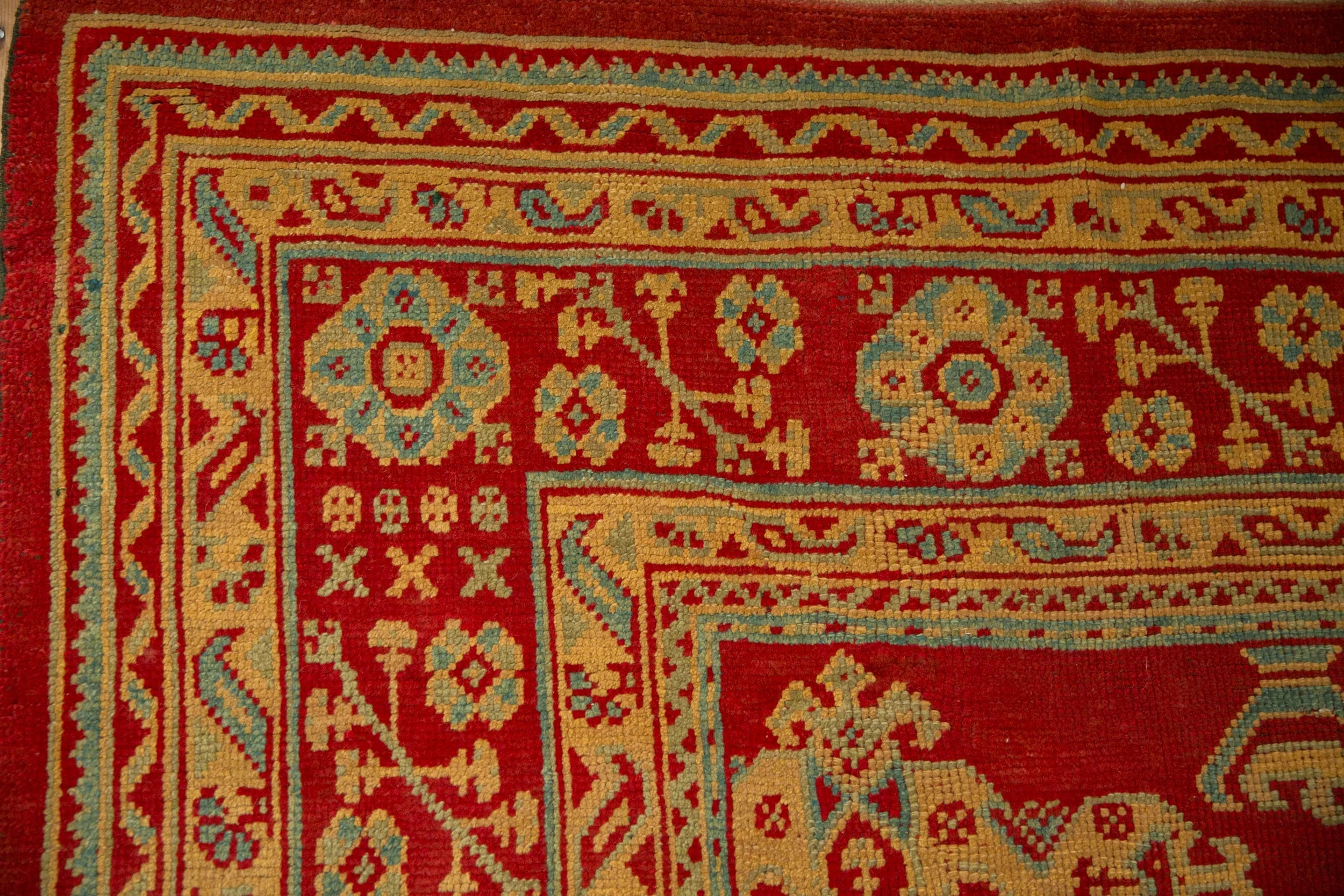 11.5x14.5 Vintage Oushak Carpet - Image 3