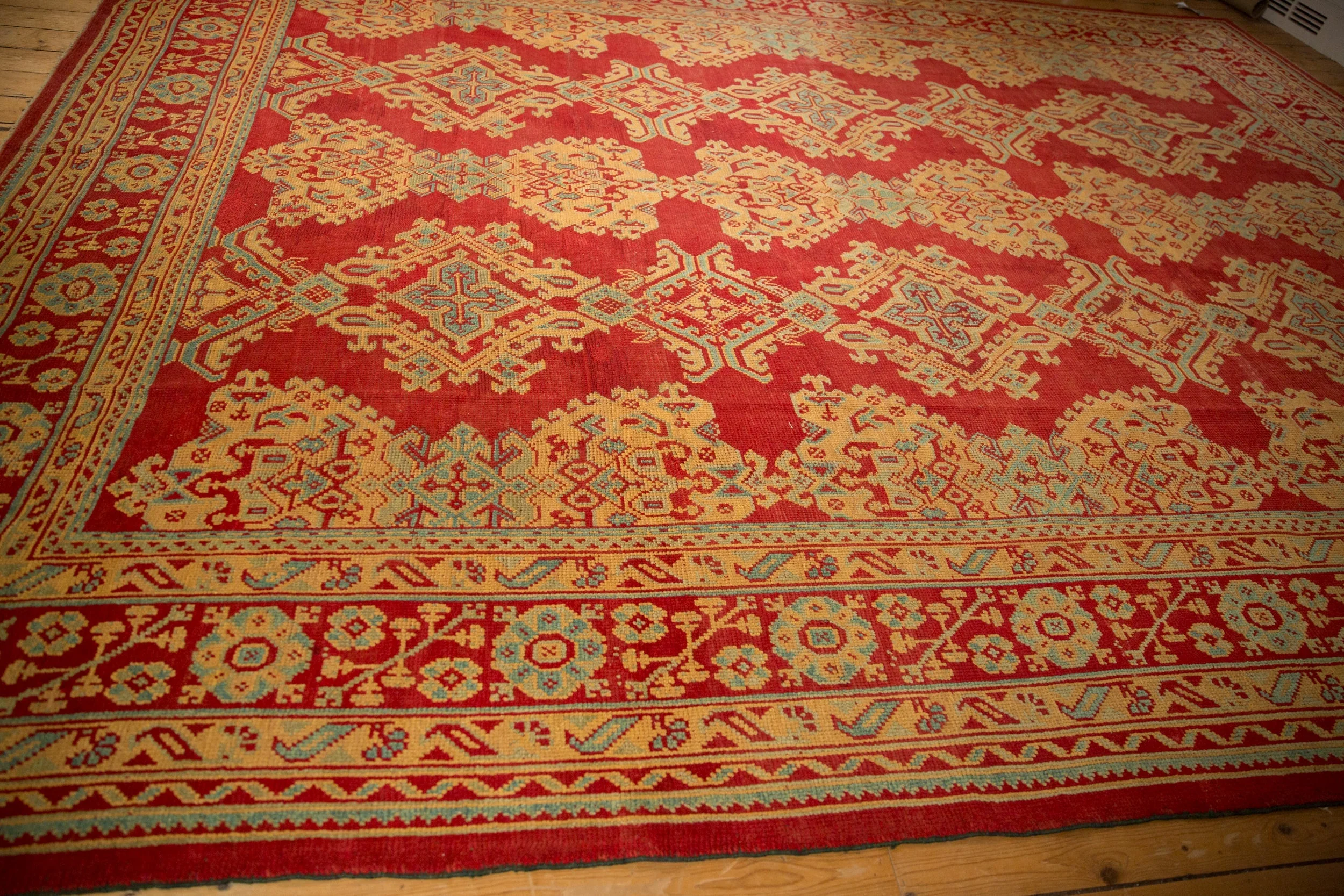 11.5x14.5 Vintage Oushak Carpet - Image 6