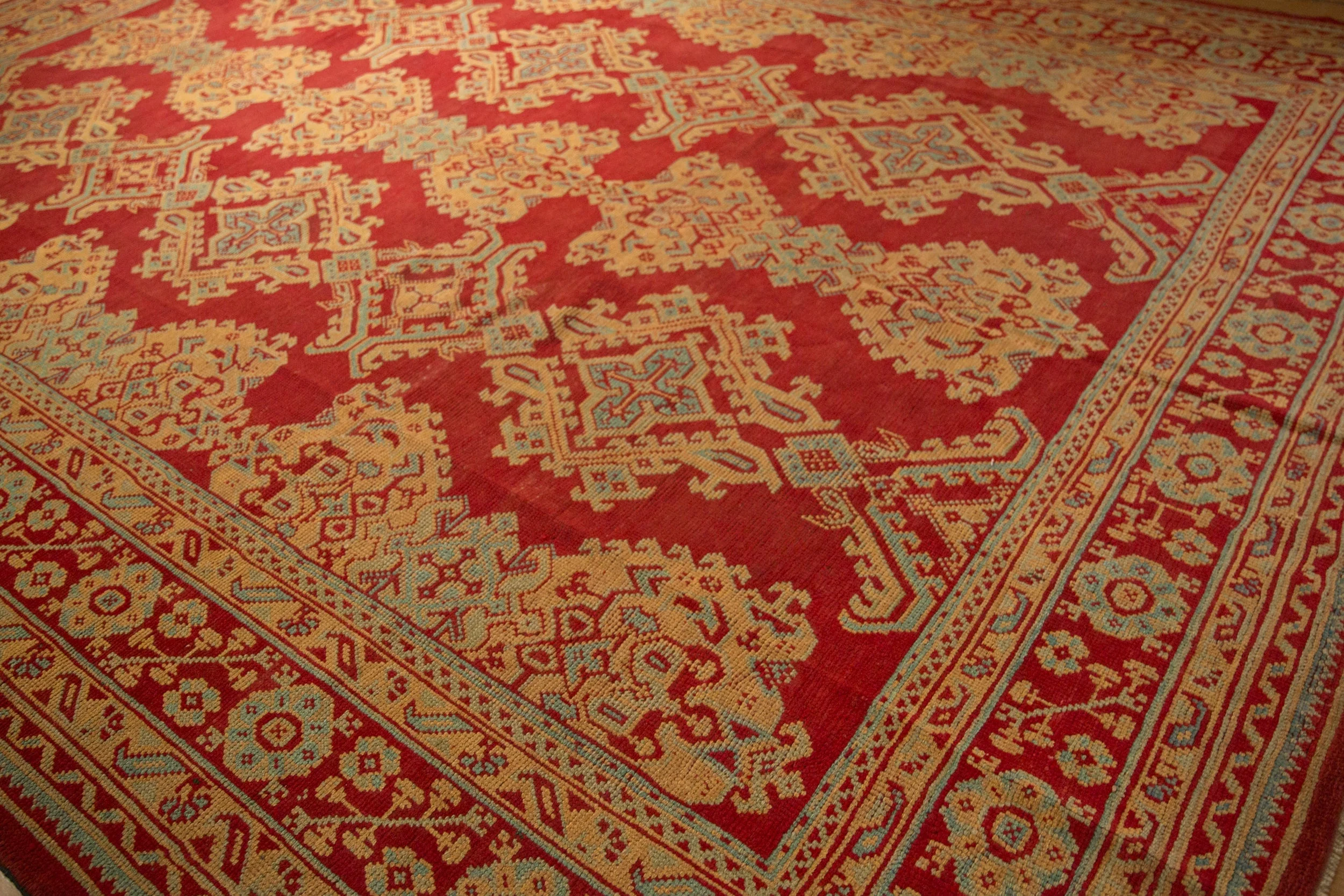 11.5x14.5 Vintage Oushak Carpet - Image 7