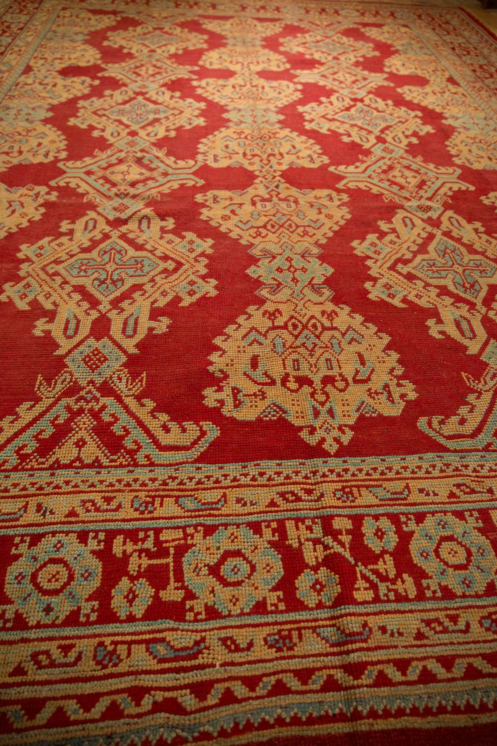 11.5x14.5 Vintage Oushak Carpet - Image 9