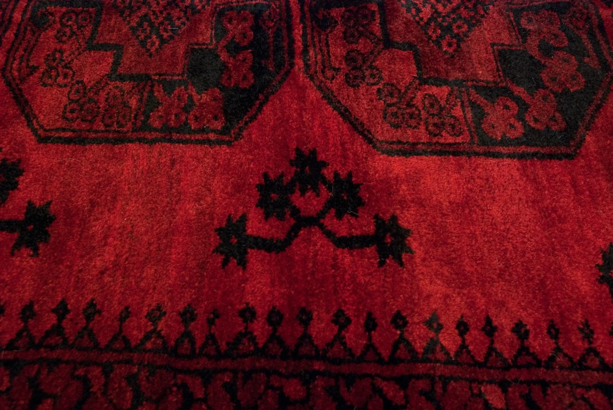 11.5x14 Vintage Afghani Ersari Design Carpet - Image 4