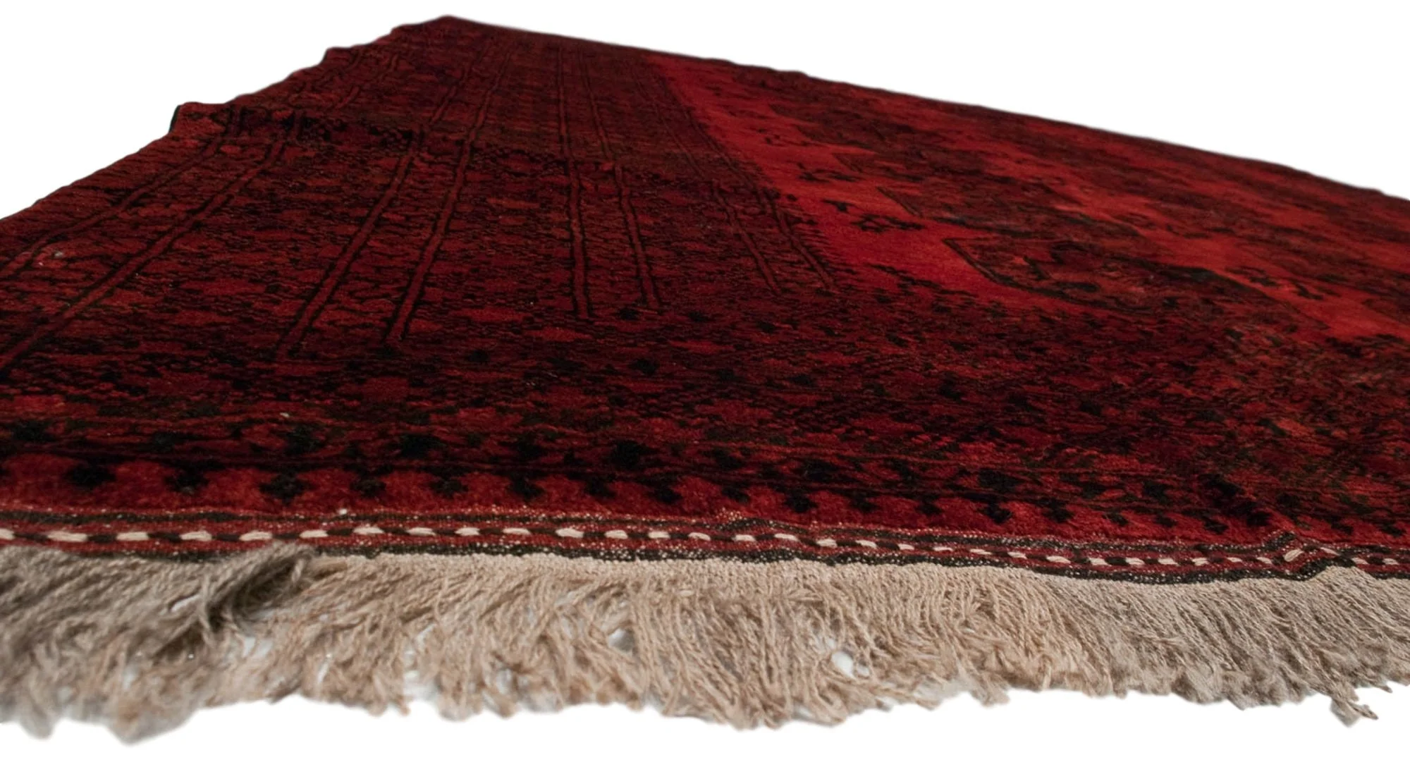 11.5x14 Vintage Afghani Ersari Design Carpet - Image 6