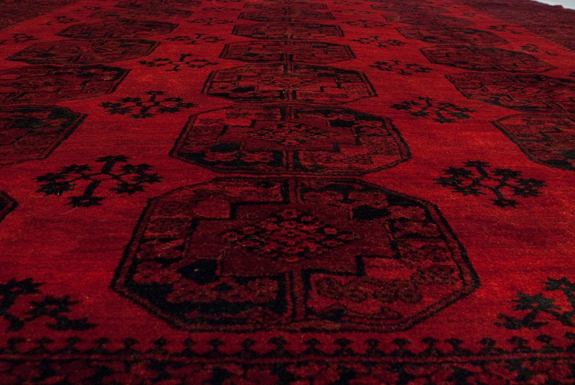 11.5x14 Vintage Afghani Ersari Design Carpet - Image 7