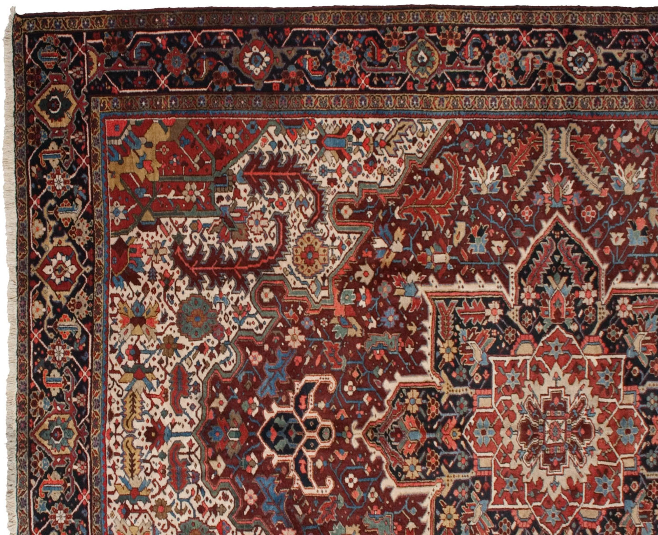11.5x14 Vintage Heriz Carpet - Image 13