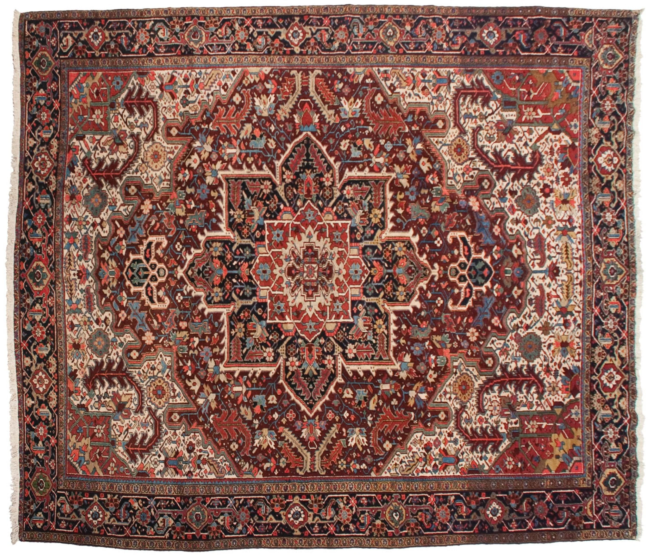 11.5x14 Vintage Heriz Carpet - Image 2
